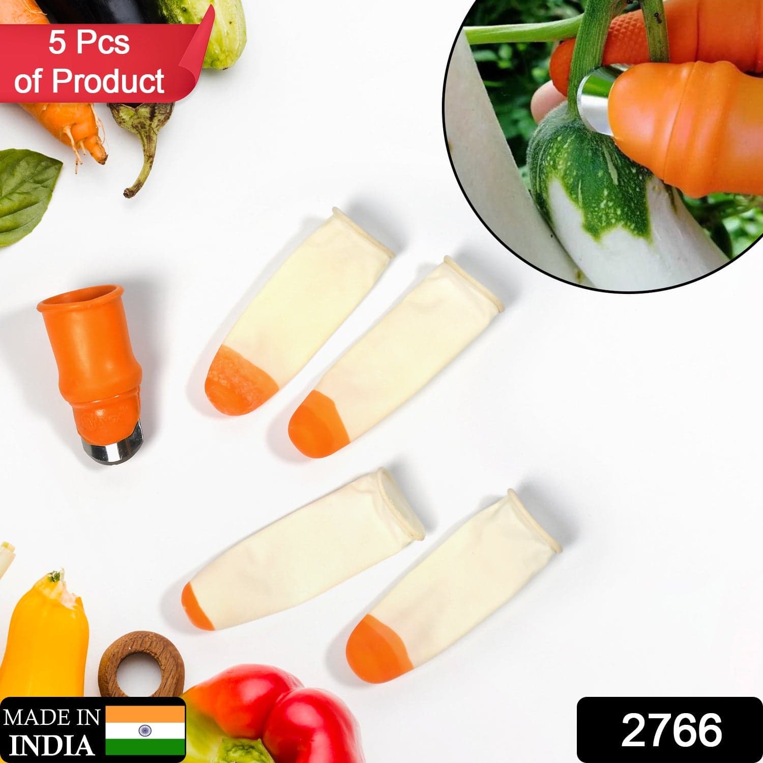 5-Piece Vegetable Thumb Cutter Set with Sharp Blades thumbnail 2
