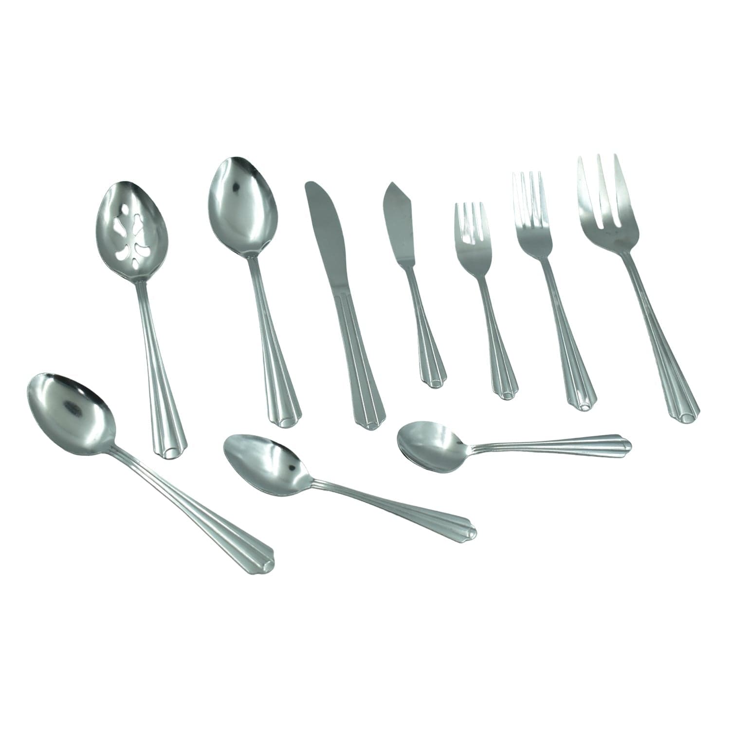 45Pc Stainless Steel Flatware Set Used For Dinner, Breakfast And Lunch Purposes In All Kinds Of Places. thumbnail 7