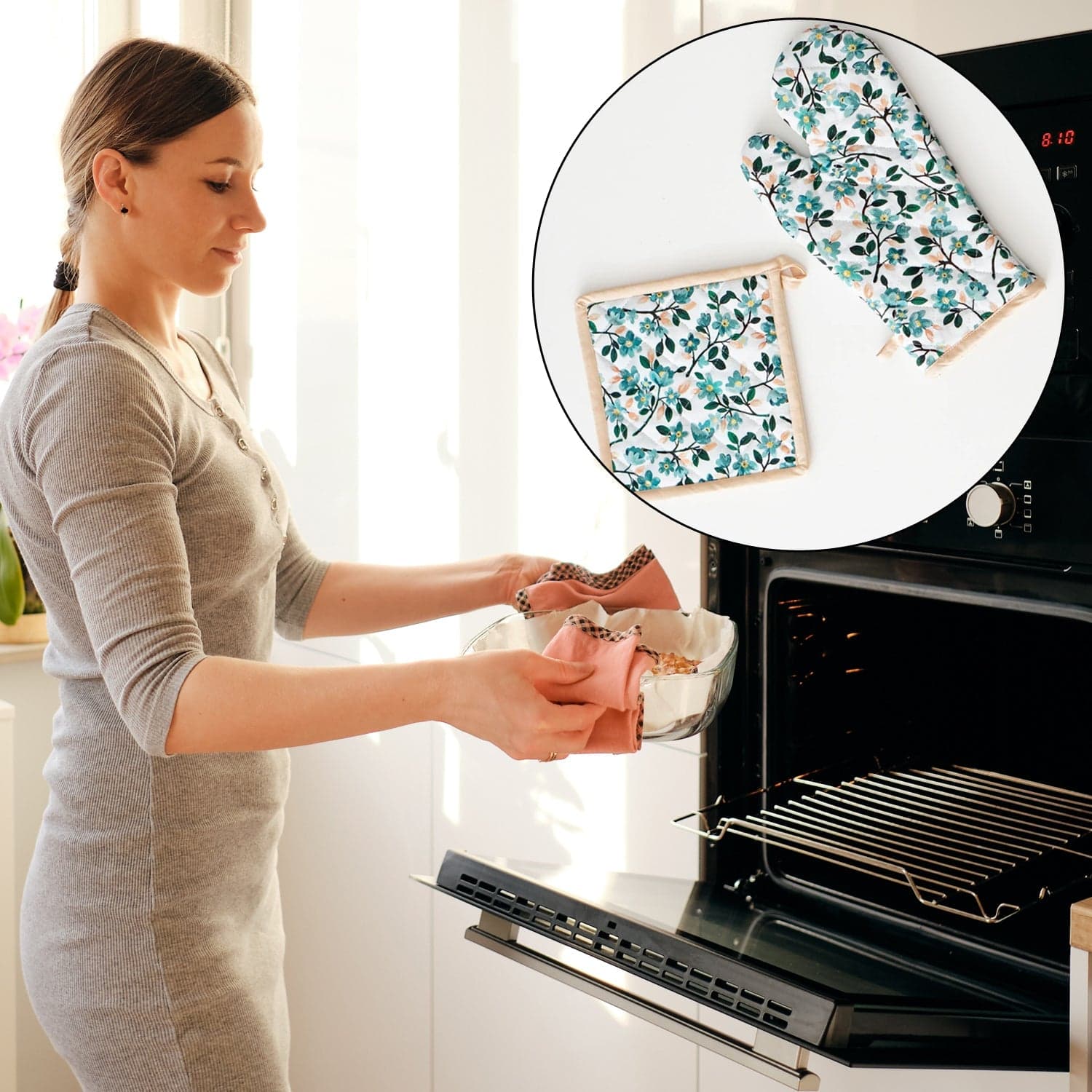 Professional Cotton Oven Mitt gloves thumbnail 3
