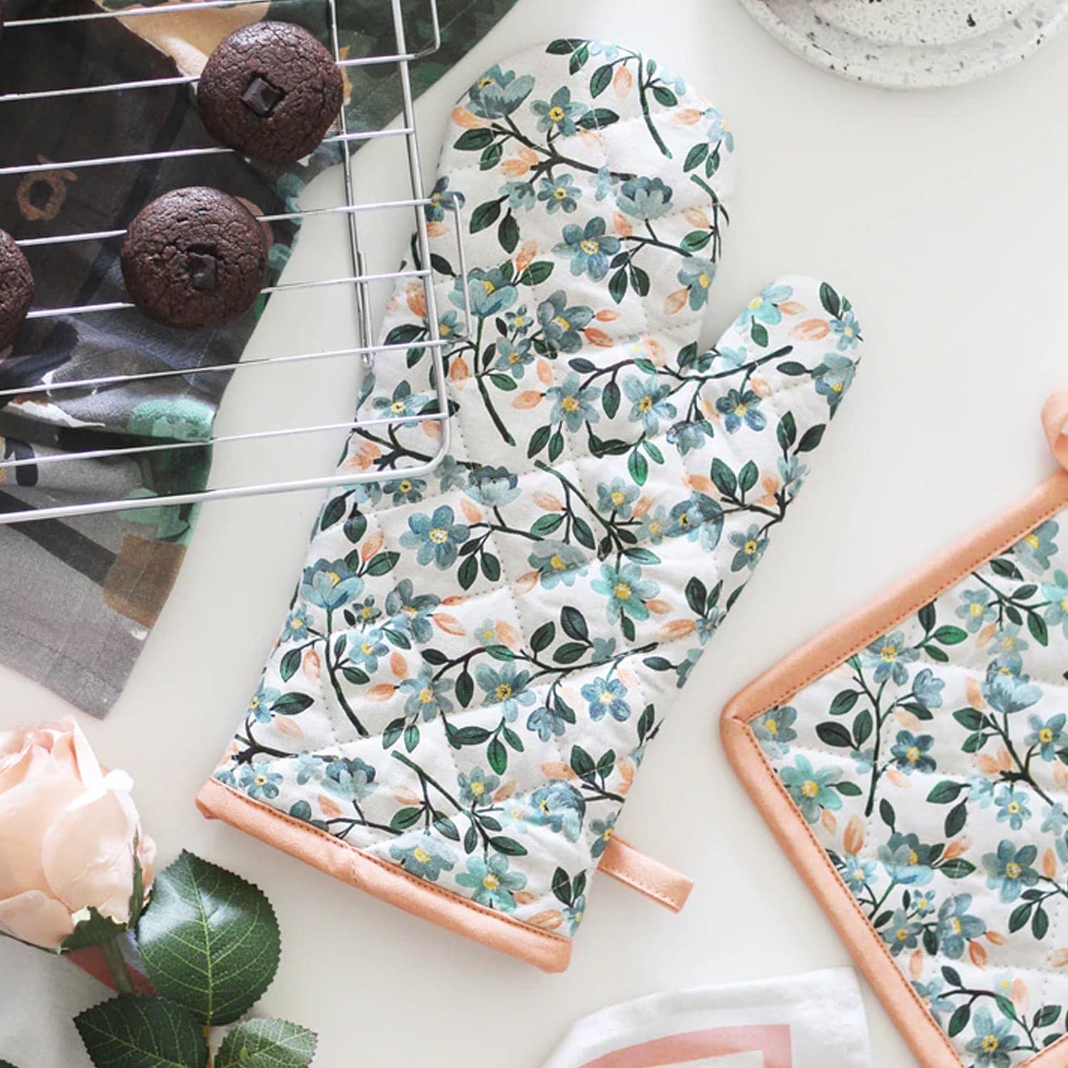 Professional Cotton Oven Mitt gloves thumbnail 9