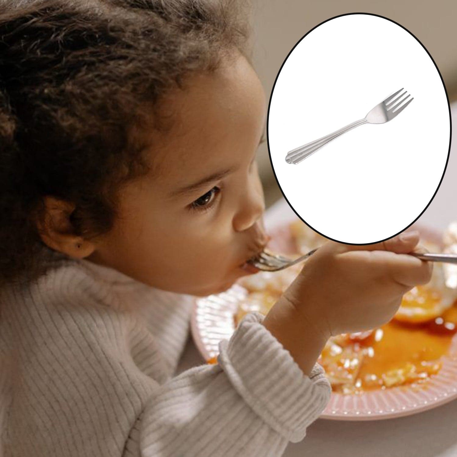 Small Dinner Fork for home and kitchen. (set of 8Pc) thumbnail 1