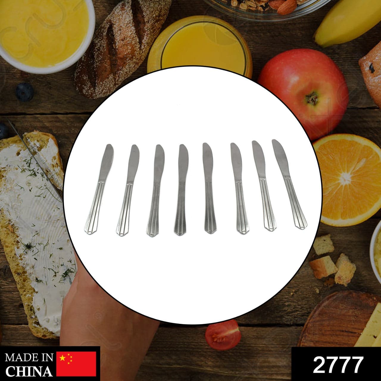 8 Pieces Dinner Knife Cutlery Set Used for Salad sandwich and Portable to be Taken for Outing or Picnic thumbnail 2