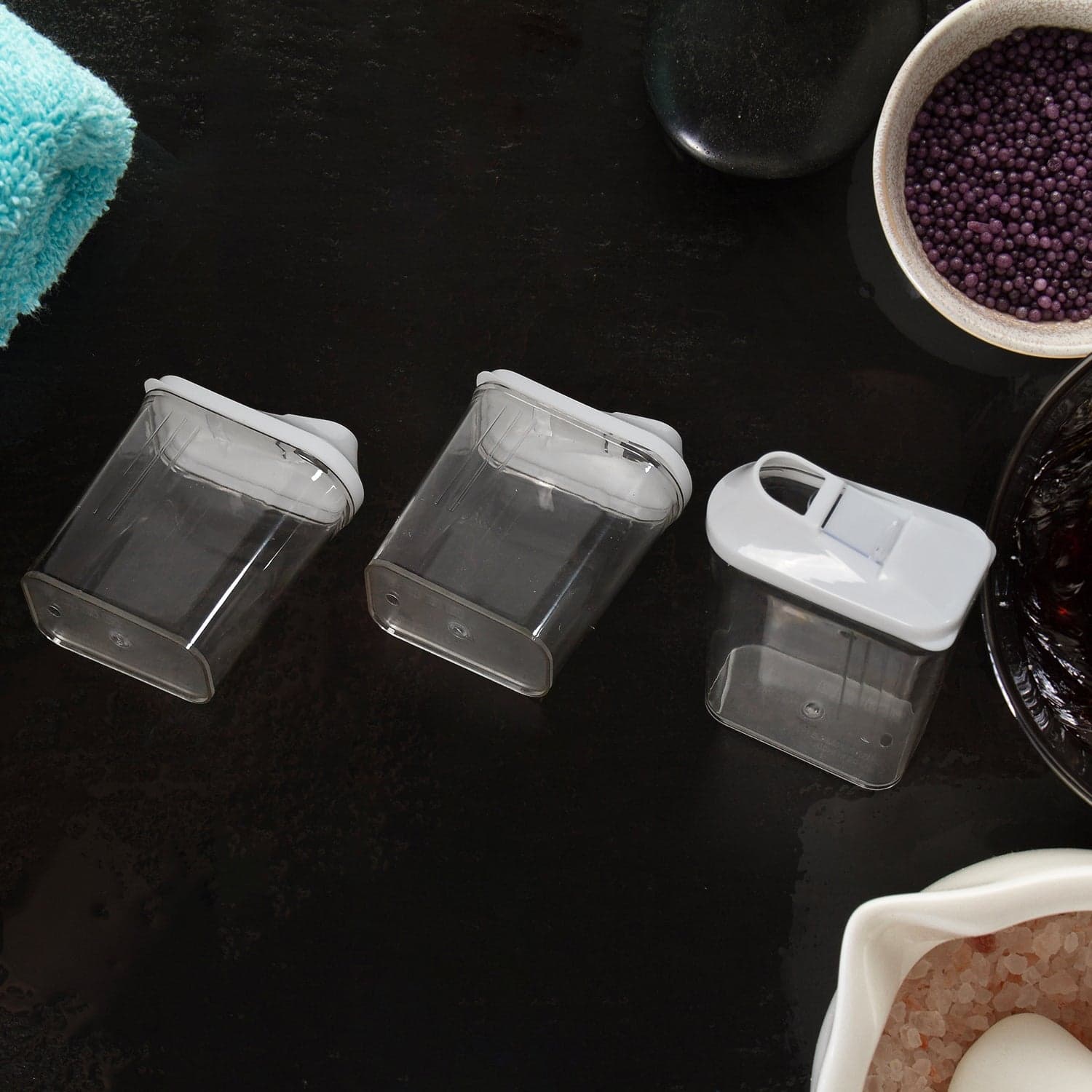 Kitchen Storage Jars & Container Set 3pc , Transparent Jar Set For home & Kitchen Use thumbnail 3