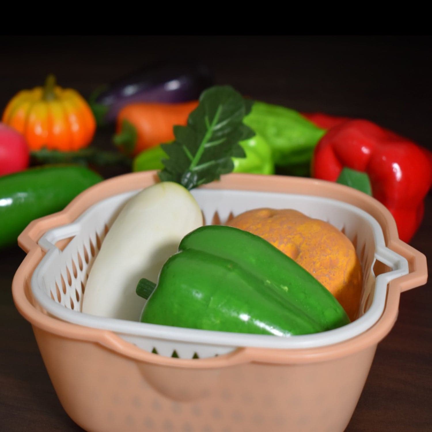 2 In 1 Basket Strainer To Rinse Various Types Of Items Like Fruits, Vegetables Etc. ID-2785 thumbnail 3