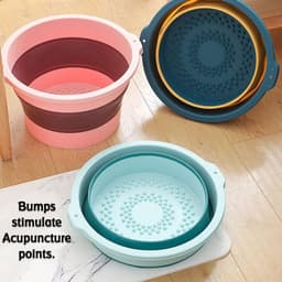 Multi-Purpose Portable Collapsible Folding Tub, With Hanging Hole & Save Storage Space, Also Use For Foot Spa.