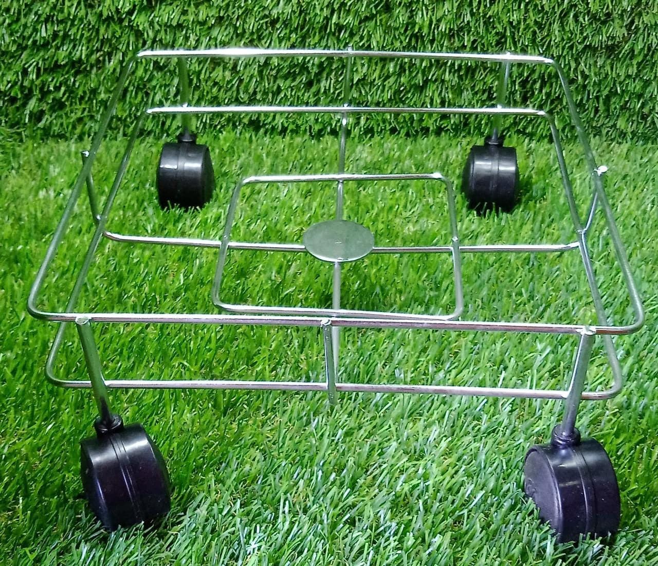 Ss Square Oil Stand For Carrying Oil Bottles And Jars Easily Without Any Problem. thumbnail 3