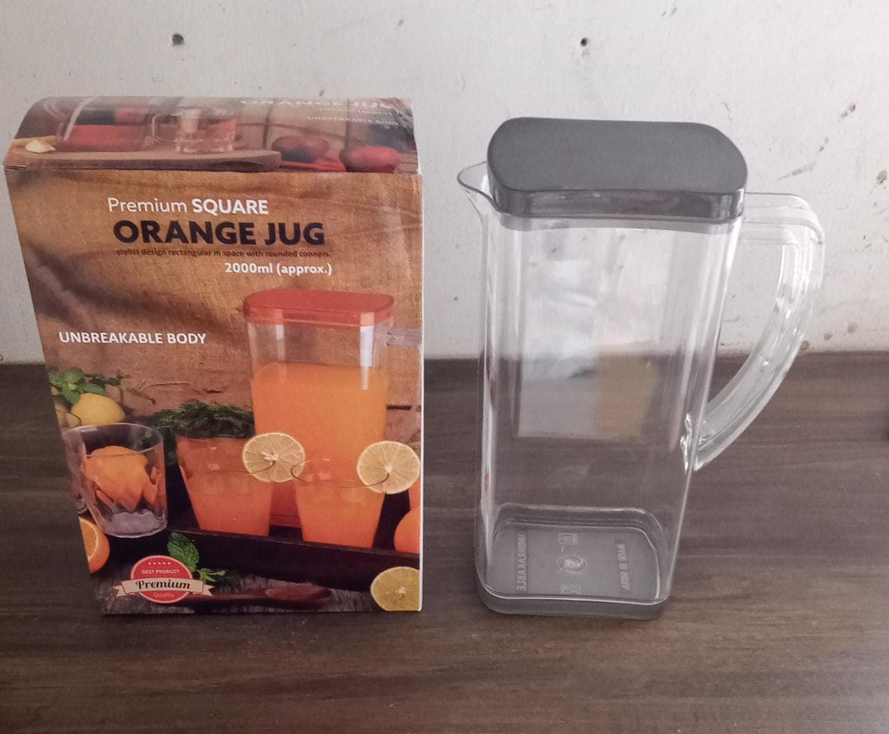 2000Ml Square Jug For Carrying Water And Types Of Juices And Beverages And All. thumbnail 10