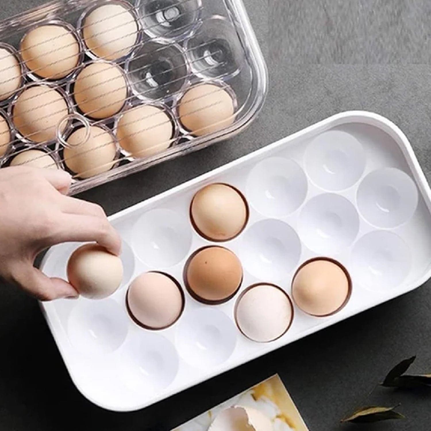 12 Cavity Egg Storage Box For Holding And Placing Eggs Easily And Firmly. thumbnail 1