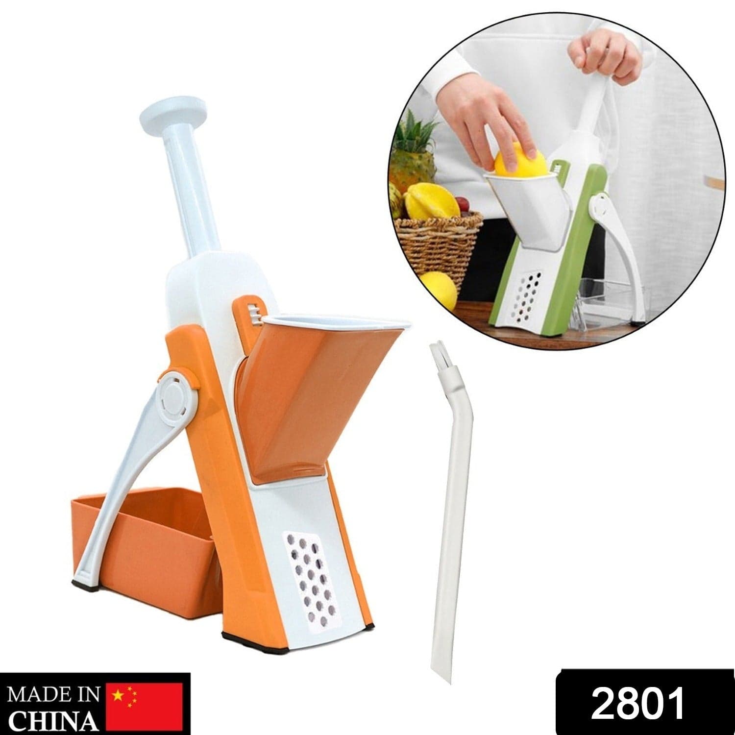 MULTI FUNCTIONAL TIME SAVING ADJUSTABLE HAND PRESS VEGETABLES CHOPPER thumbnail 2