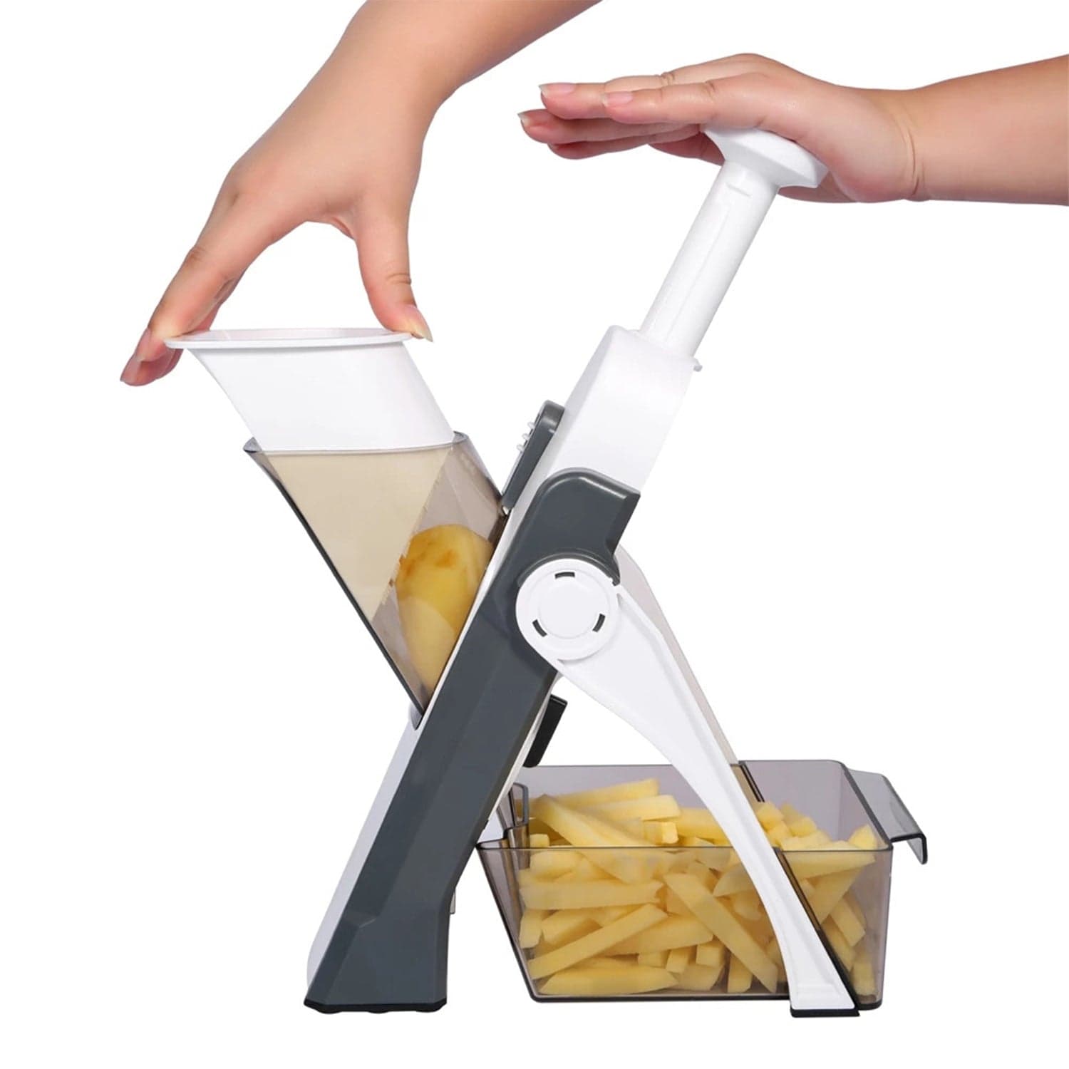 MULTI FUNCTIONAL TIME SAVING ADJUSTABLE HAND PRESS VEGETABLES CHOPPER thumbnail 8