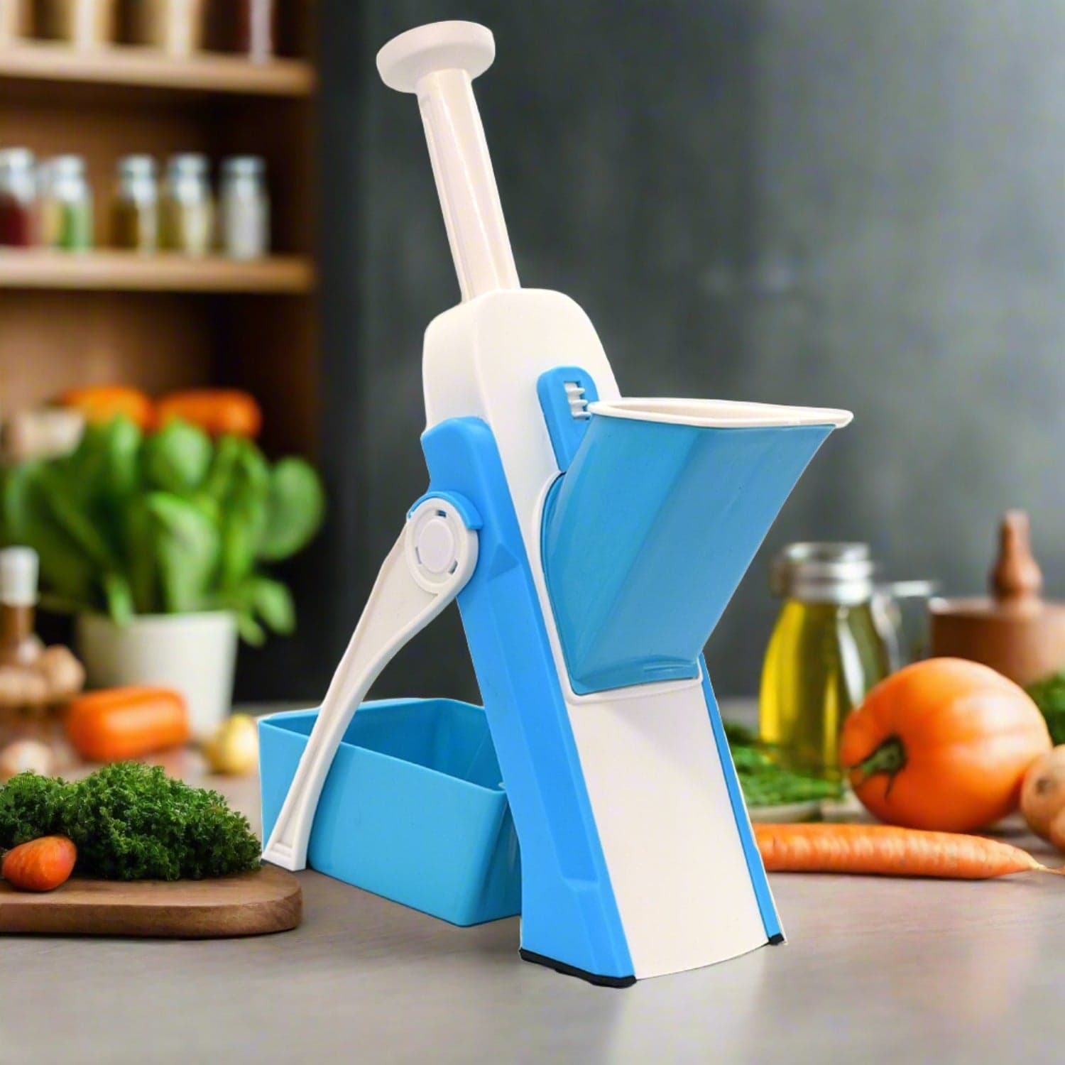 Multi functional Time Saving Adjustable Hand Press Vegetables Chopper ID-2803 thumbnail 1
