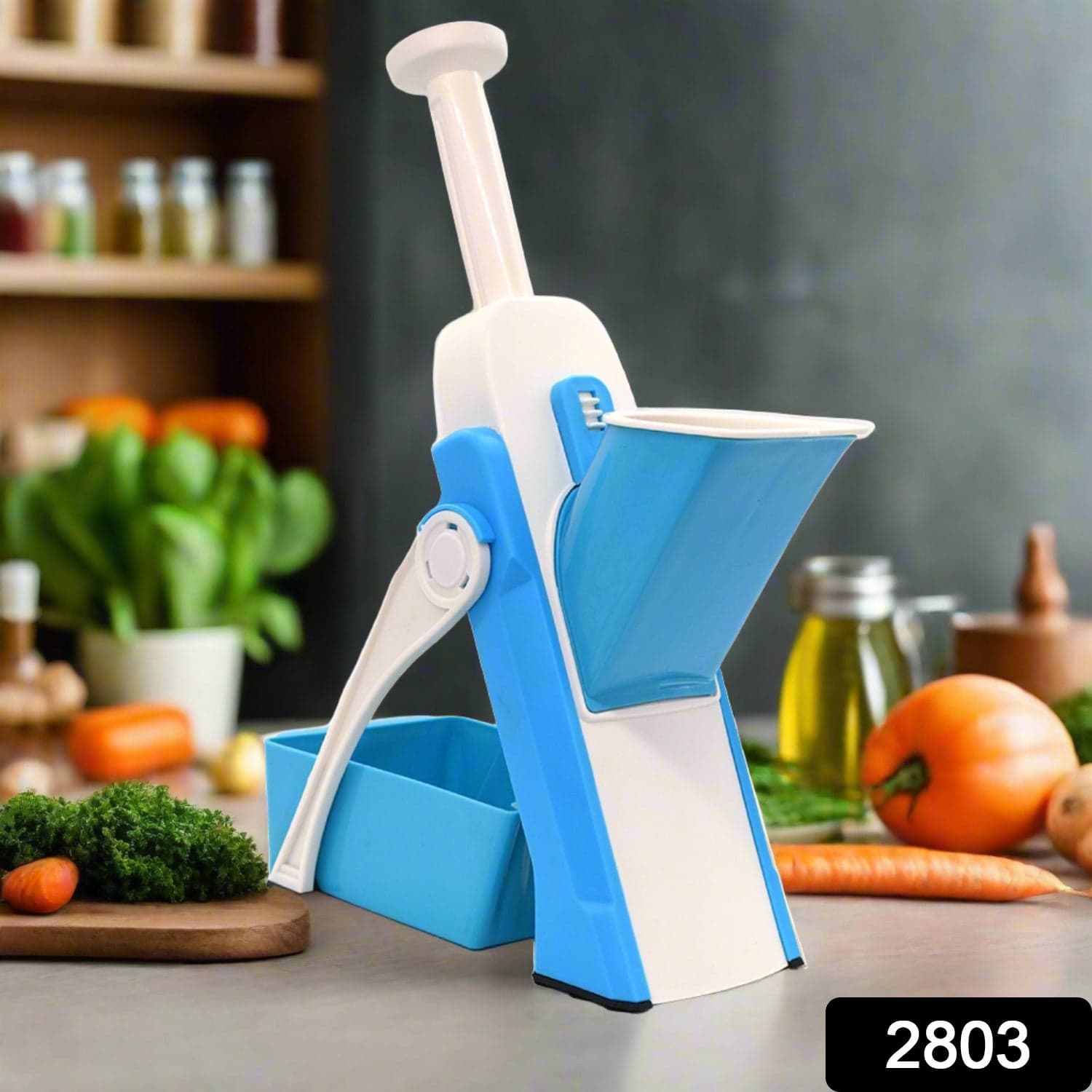 Multi functional Time Saving Adjustable Hand Press Vegetables Chopper ID-2803 thumbnail 2