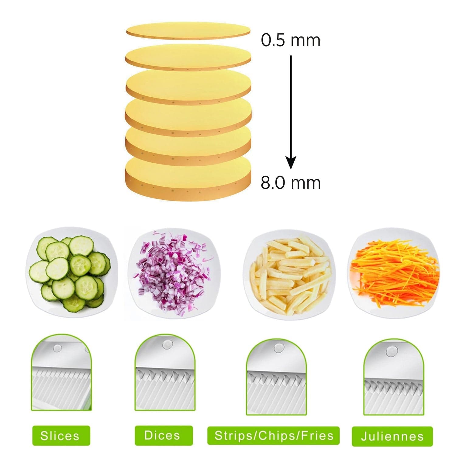 Multi functional Time Saving Adjustable Hand Press Vegetables Chopper ID-2803 thumbnail 8