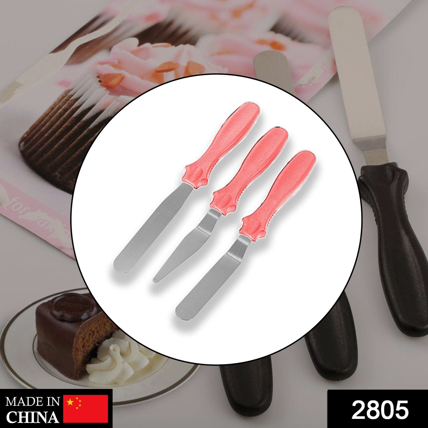 MULTI-FUNCTION STAINLESS STEEL CAKE ICING SPATULA FLAT ANGULAR TRIANGLE PALLET KNIFE SET thumbnail 2