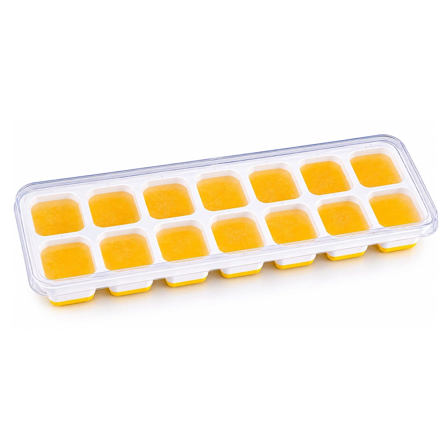 Ice Cube Tray with Spill-Proof Lid the Effortless Ice Making and Space Saving thumbnail 4