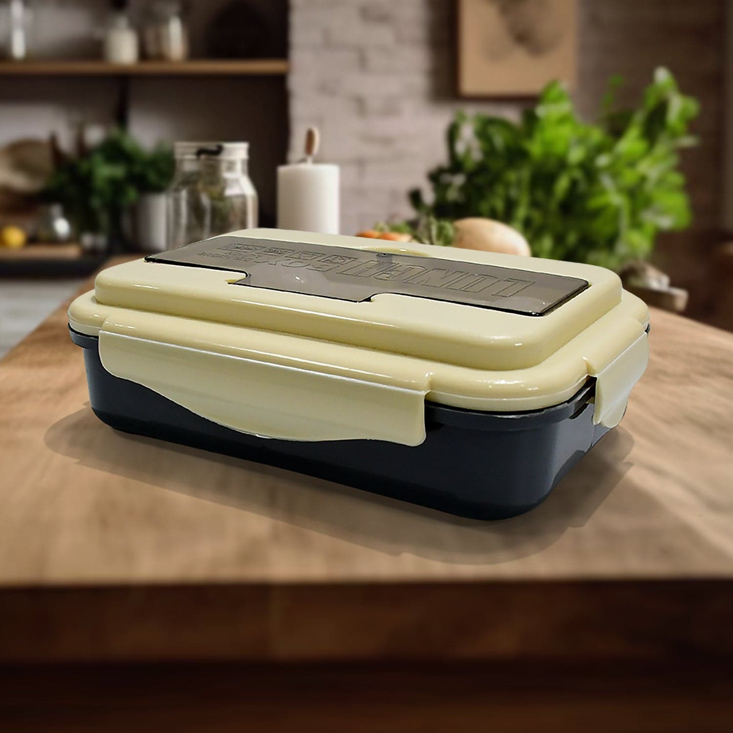 Lunch Box Flex Lock Plastic Liner Lunch Container, Portable Tableware Set For Kid Adult Student Children Keep Food Warm thumbnail 1