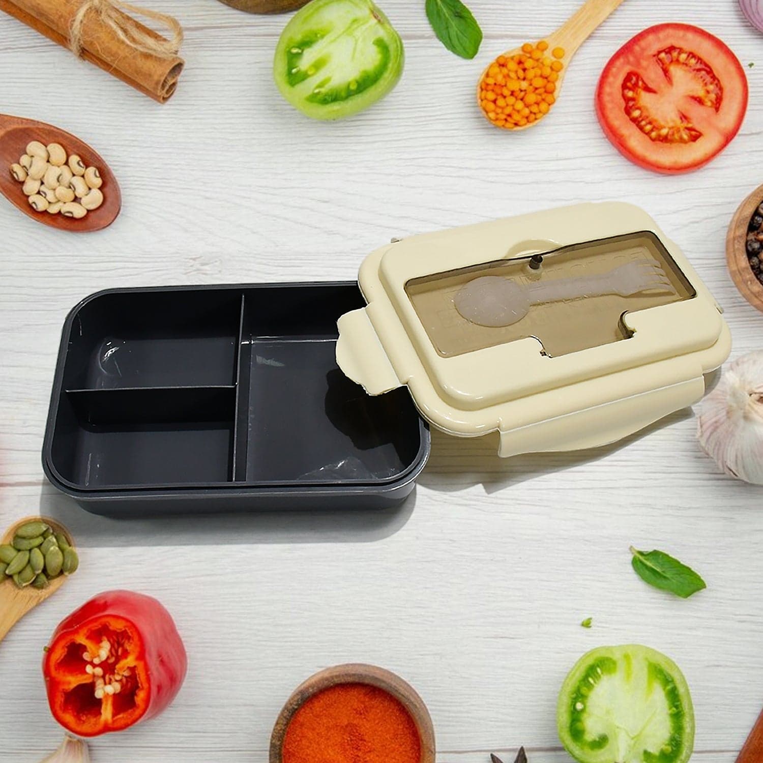 Lunch Box Flex Lock Plastic Liner Lunch Container, Portable Tableware Set For Kid Adult Student Children Keep Food Warm thumbnail 6