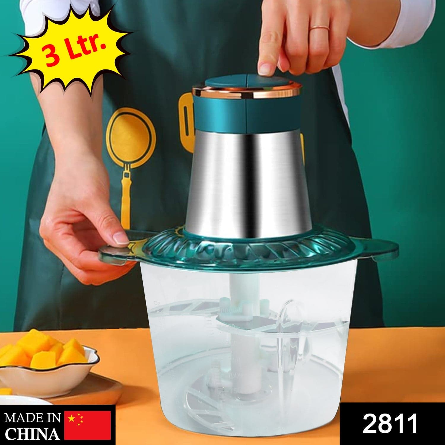 Stainless Steel Electric Meat Grinders with Bowl for Food Chopping Meat & Vegetable. thumbnail 2