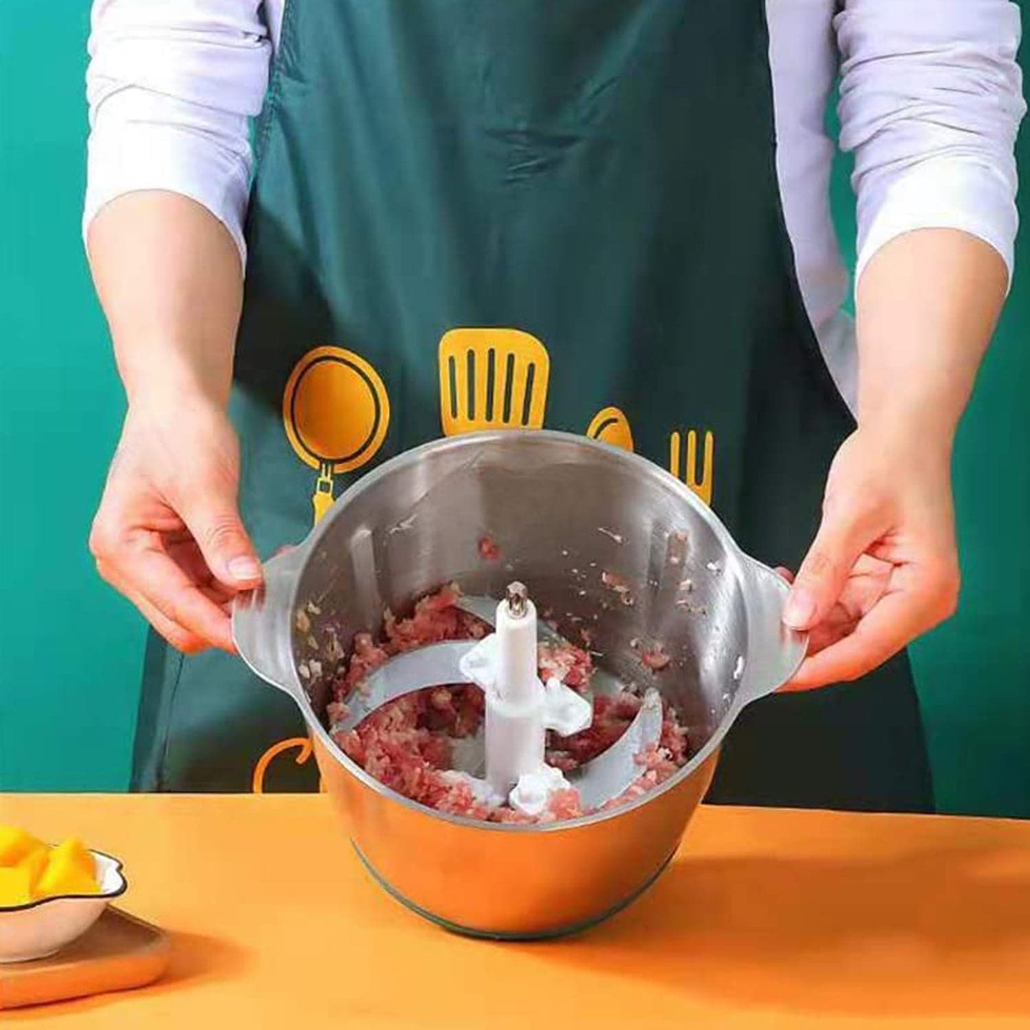 Stainless Steel Electric Meat Grinders with Bowl for Food Chopping Meat & Vegetable. thumbnail 8