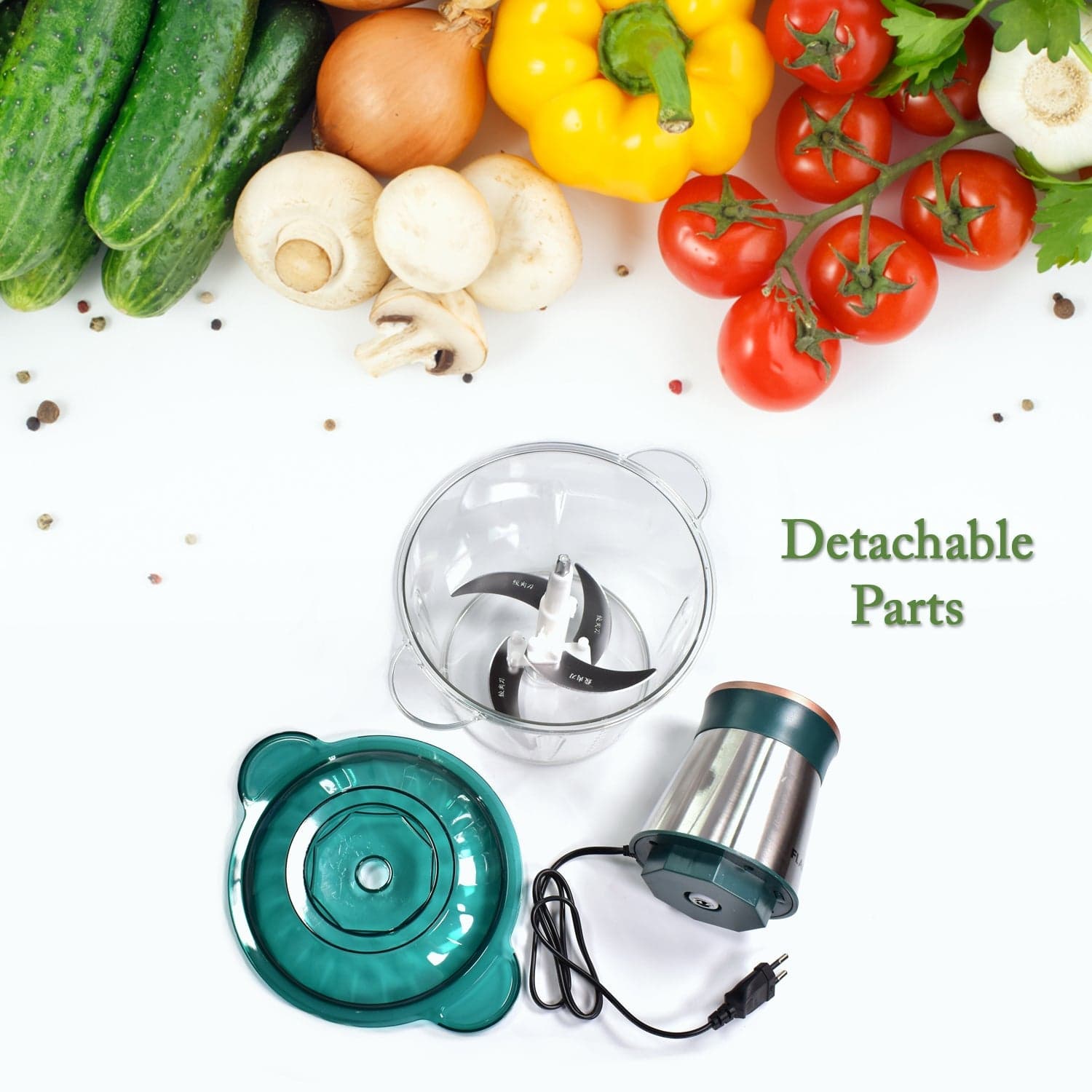 Stainless Steel Electric Meat Grinders with Bowl for Food Chopping Meat & Vegetable. thumbnail 9