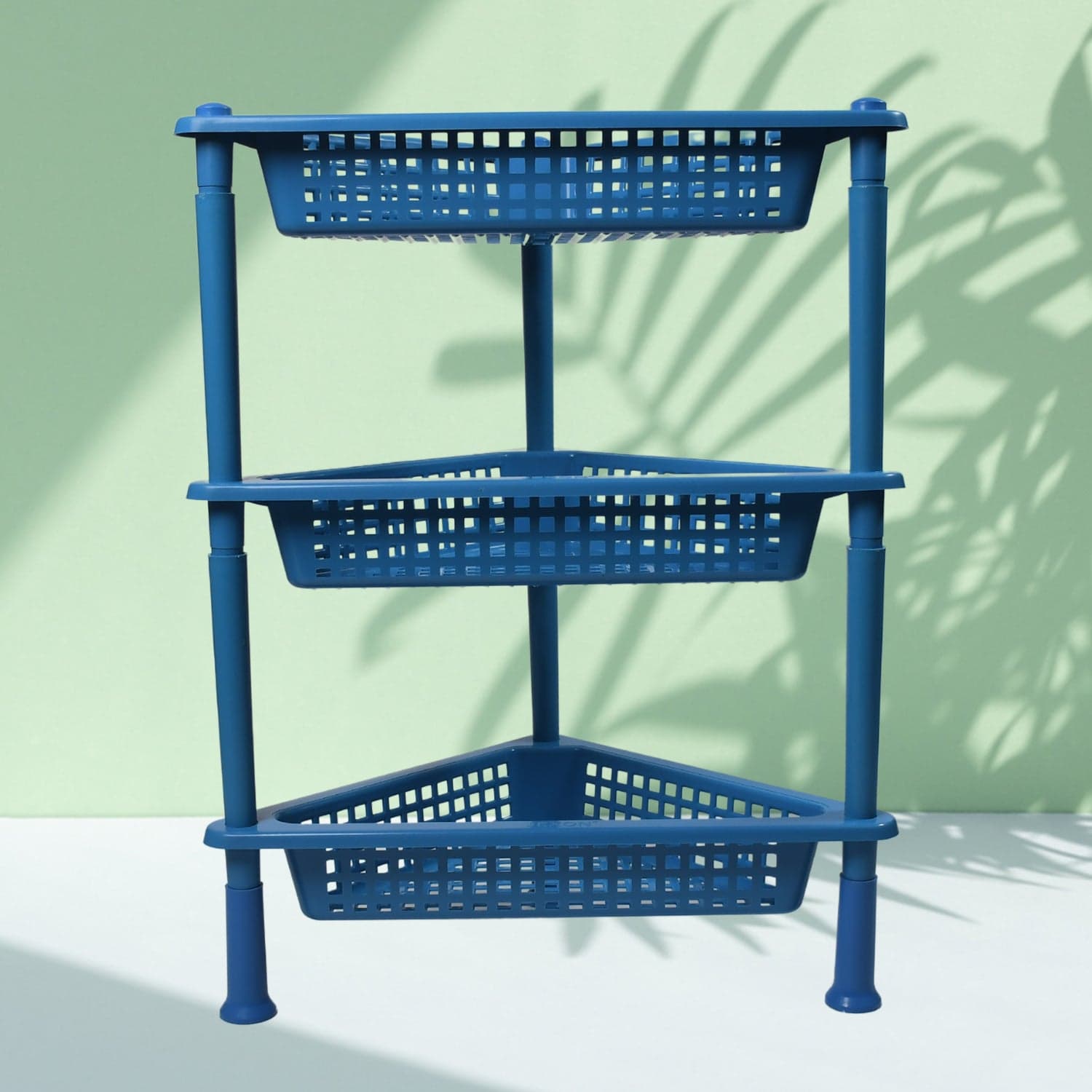 Triangle 3-Tier Plastic Storage Rack for Kitchen, Bathroom & Office thumbnail 1