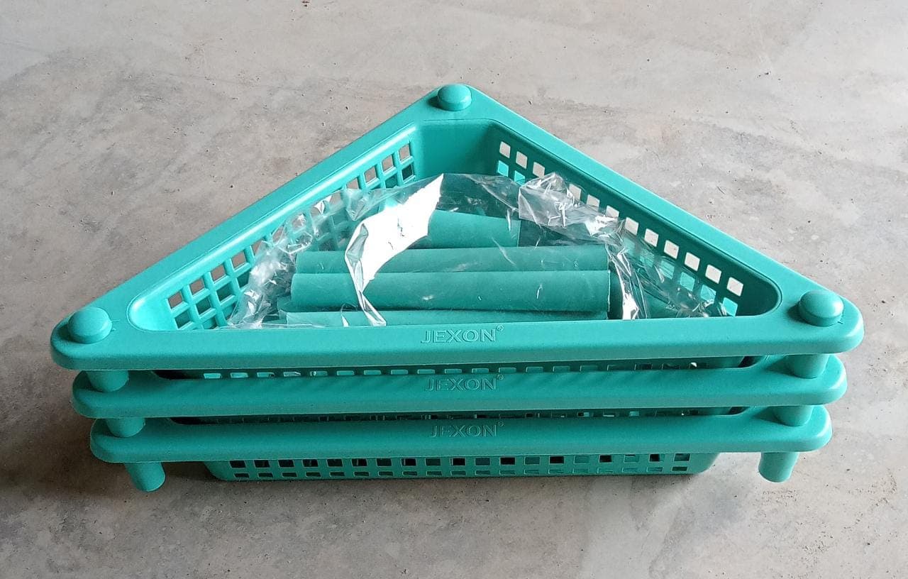 Triangle 3-Tier Plastic Storage Rack for Kitchen, Bathroom & Office thumbnail 8