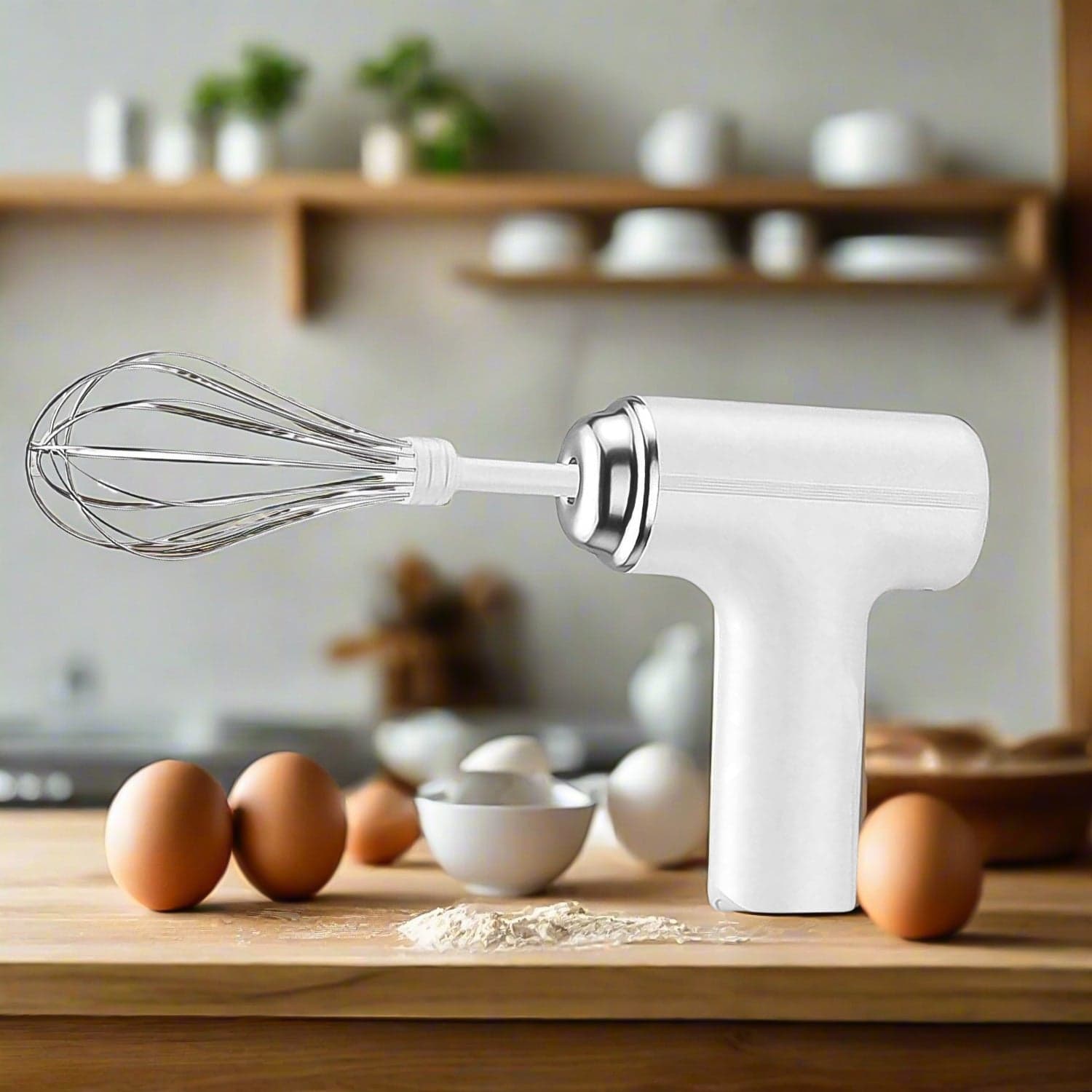 Wireless Portable Hand Mixer - Rechargeable Handheld Whisk Beater for Baking & Blending (2pc) thumbnail 1