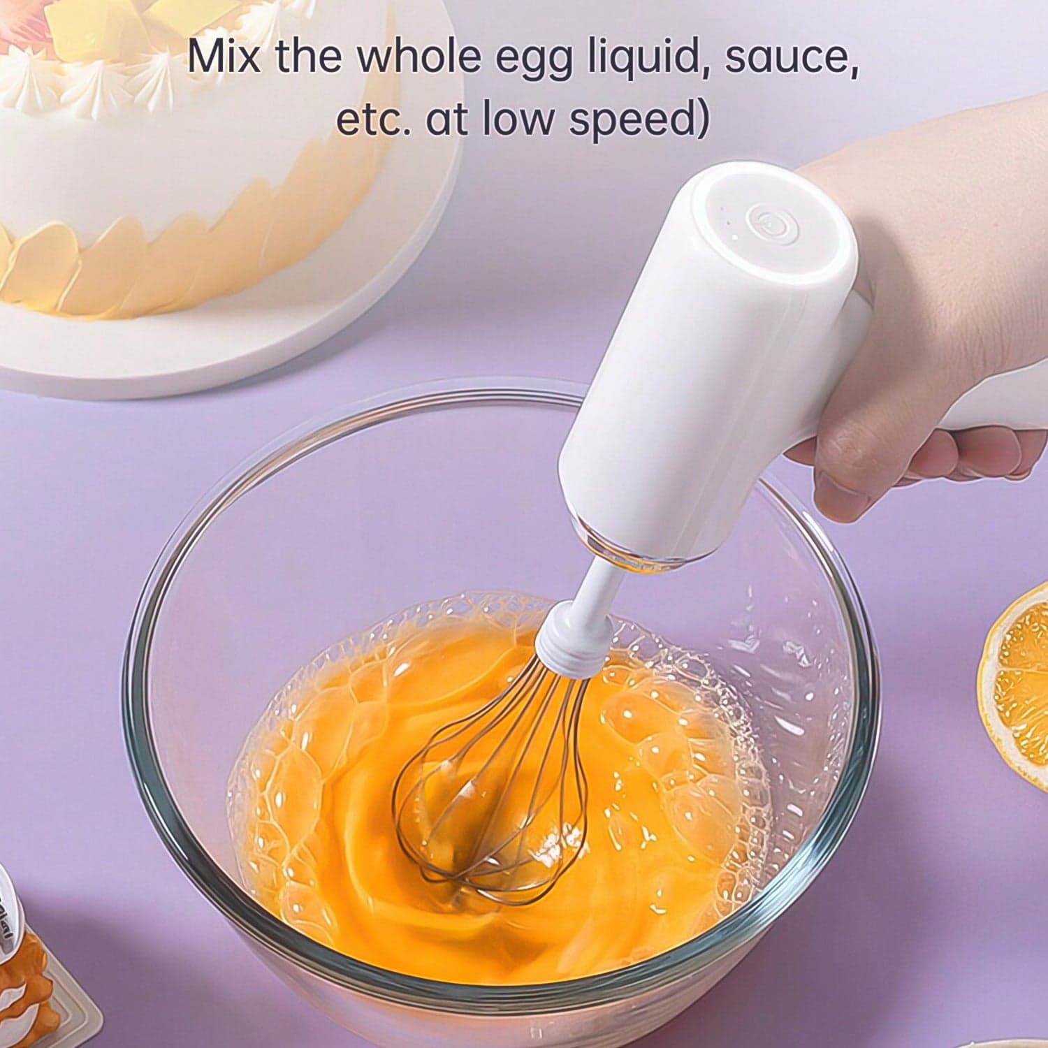 Wireless Portable Hand Mixer - Rechargeable Handheld Whisk Beater for Baking & Blending (2pc) thumbnail 5