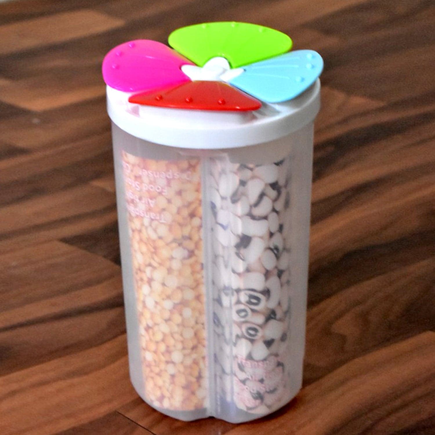 4 Section Storage containers airtight Transparent Food Plastic Storage Container thumbnail 1