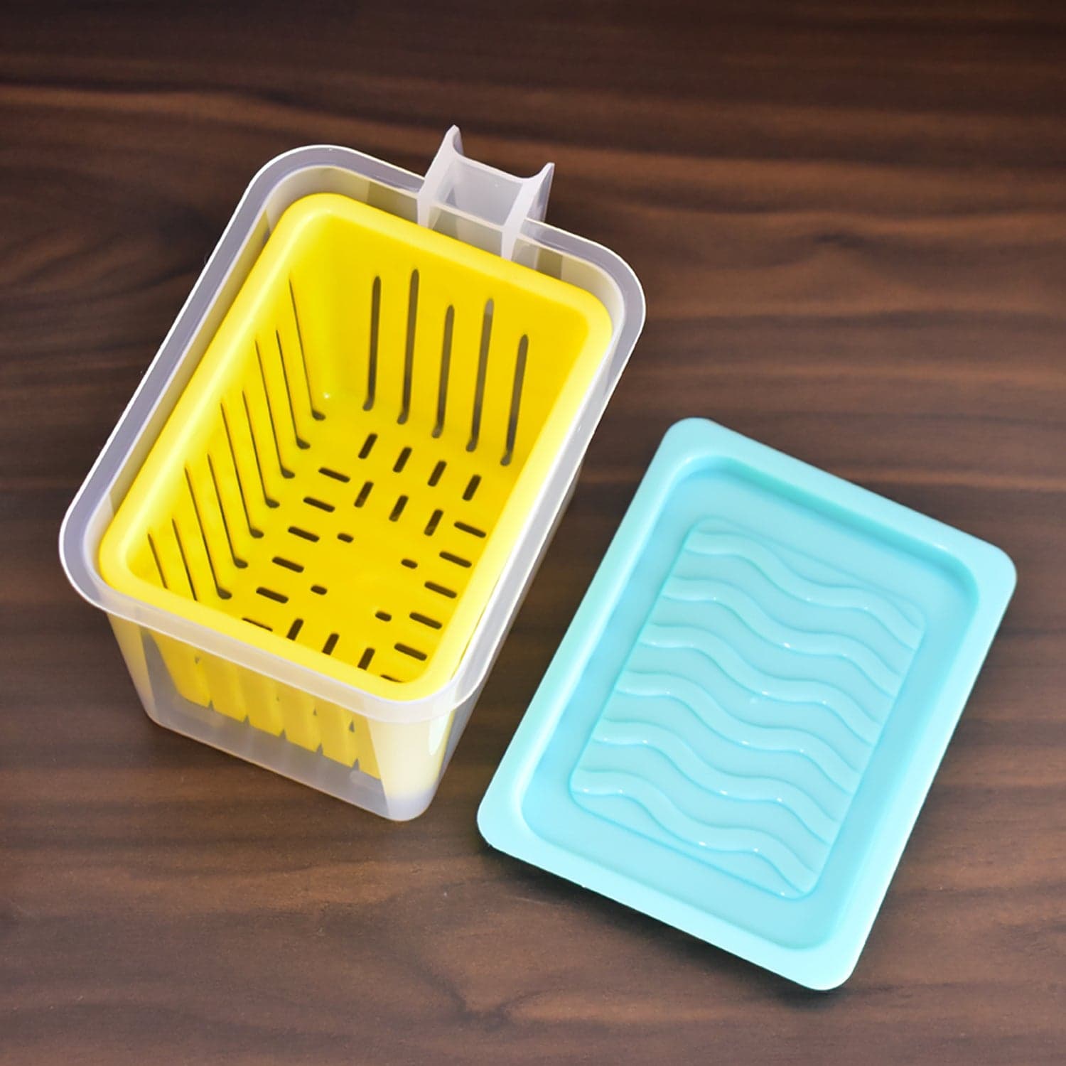 Fridge Storage Containers with Handle Plastic Storage Container for Kitchen(4 Pcs Set) thumbnail 6