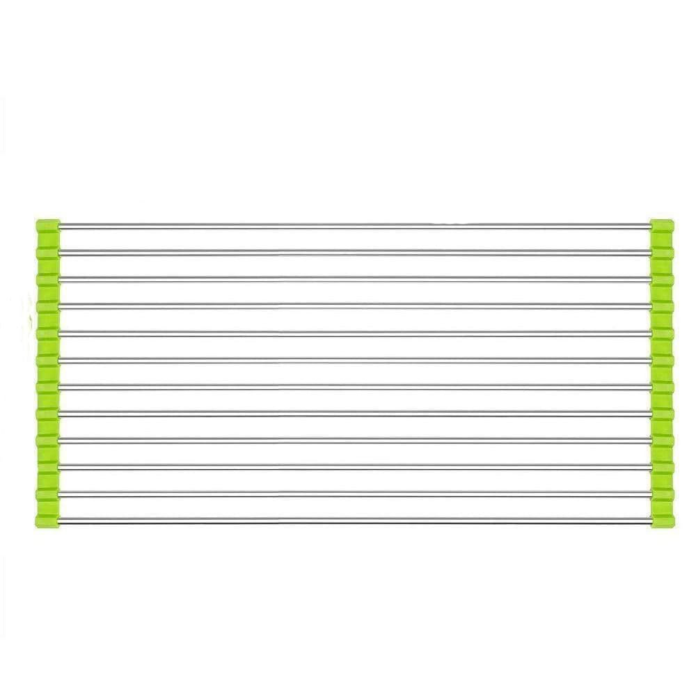 FOLDABLE DRAIN RACK KITCHEN SINK ROLL UP DISH DRYING RACK PORTABLE DISH RACK thumbnail 4