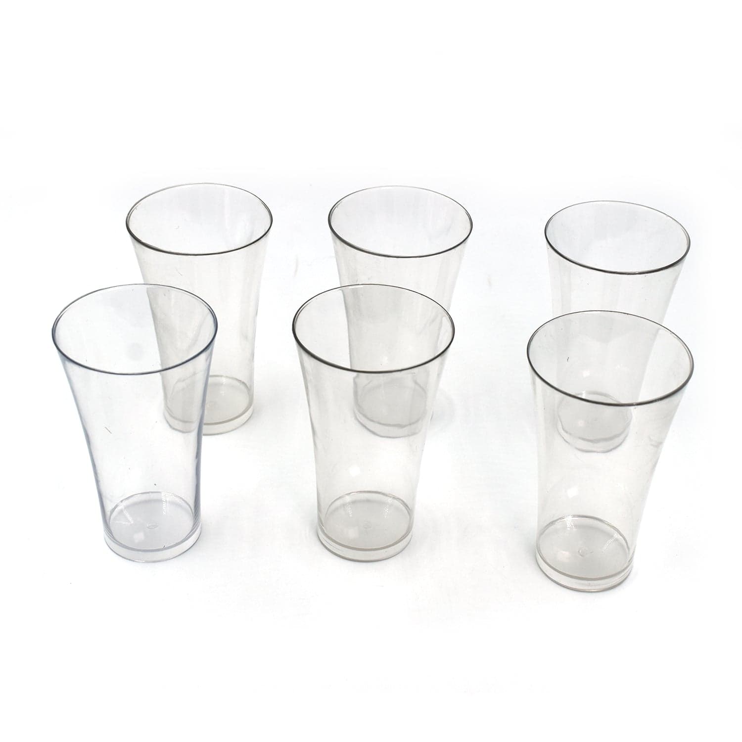 Plastic Drinking Glass Juice Glass Water Glass Set of 6 Transparent Glass thumbnail 5