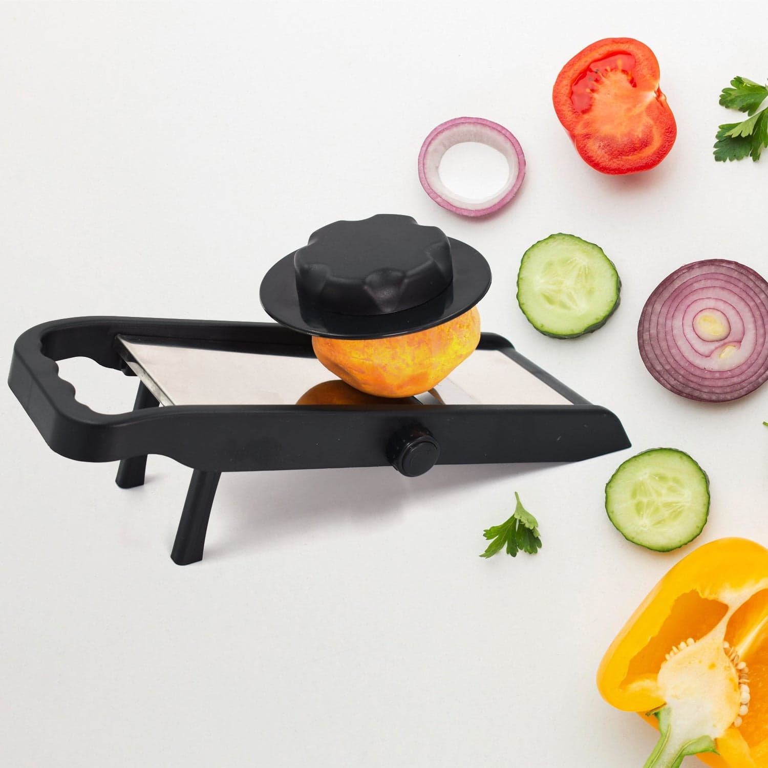 Adjustable Multipurpose Potato / Onion Slicer and Grater thumbnail 1