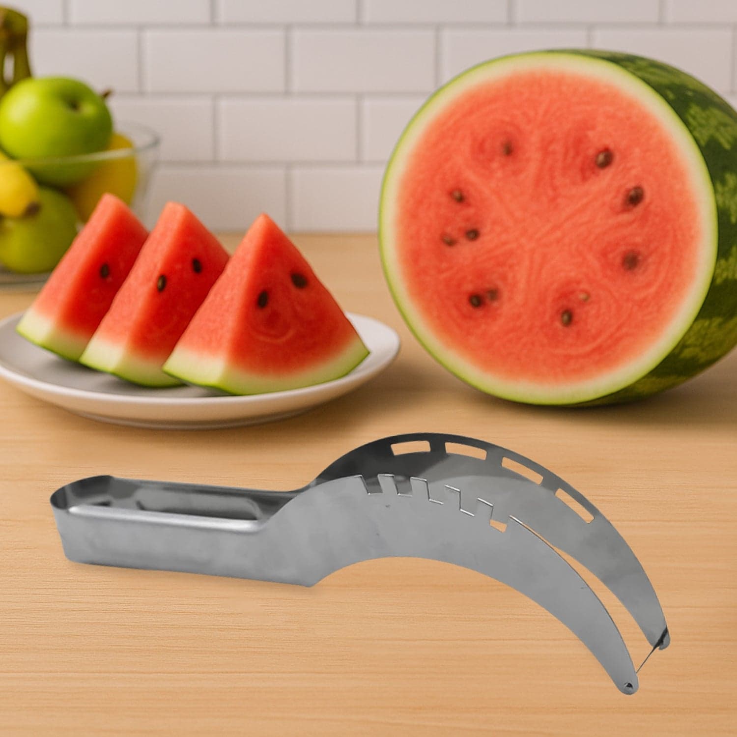 Stainless Steel Watermelon Cantaloupe Slicer Knife, Corer Fruit, Vegetable Tools Kitchen thumbnail 1