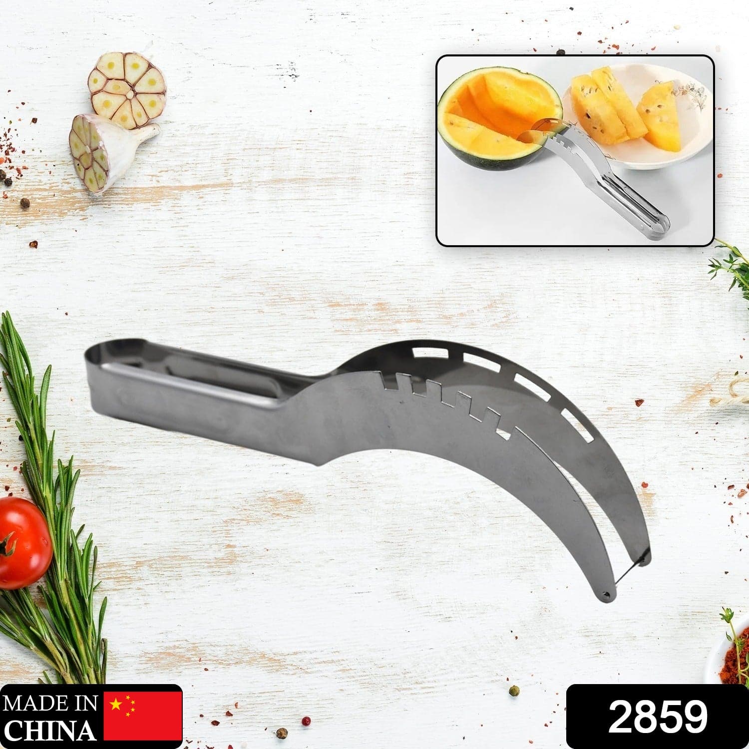 Stainless Steel Watermelon Cantaloupe Slicer Knife, Corer Fruit, Vegetable Tools Kitchen thumbnail 2