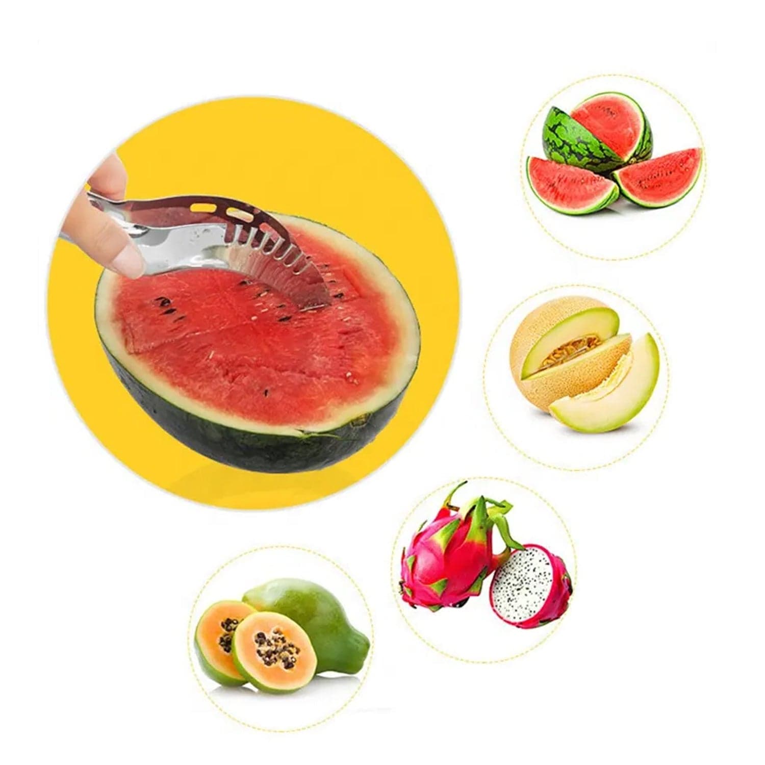 Stainless Steel Watermelon Cantaloupe Slicer Knife, Corer Fruit, Vegetable Tools Kitchen thumbnail 3