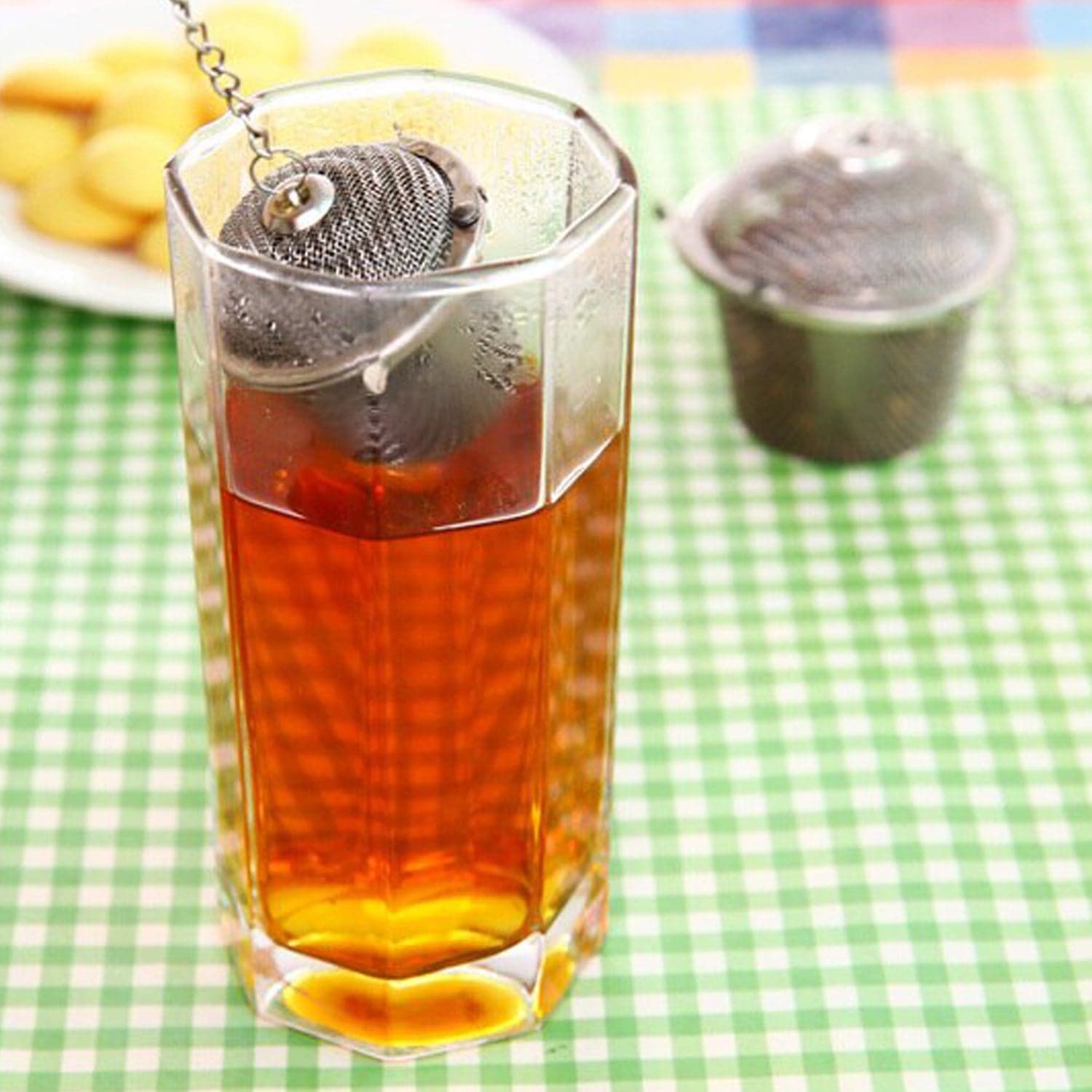 Stainless Steel Spice Tea Filter Herbs Locking Infuser Mesh Ball thumbnail 3
