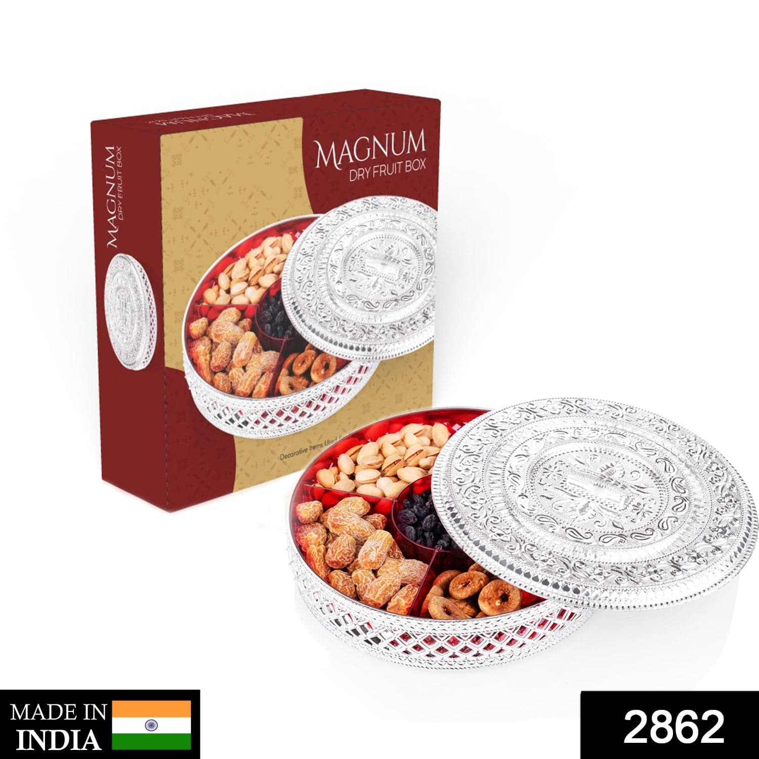 Round Box, Dry Fruit Box For Kitchen Storage Home Decor thumbnail 2