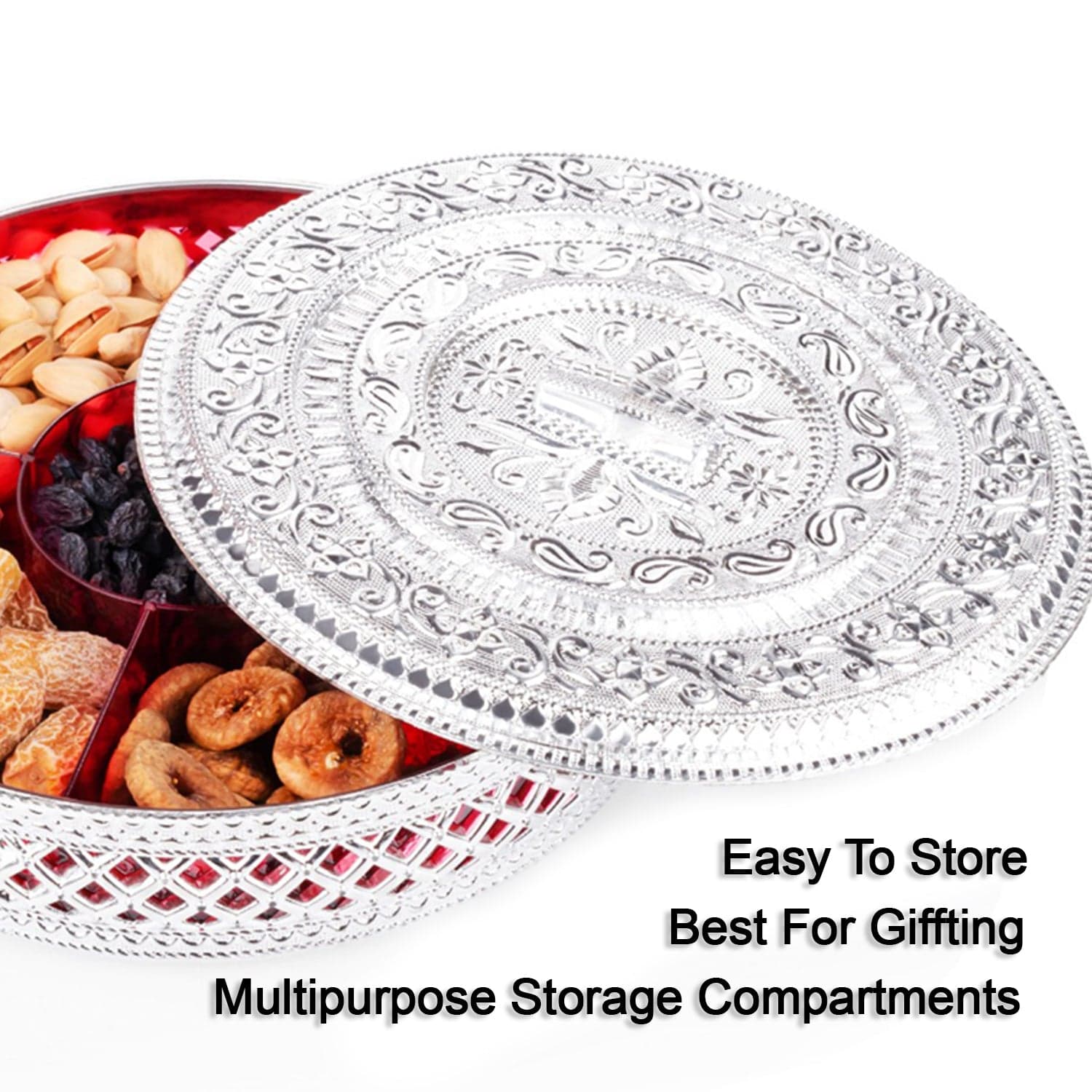 Round Box, Dry Fruit Box For Kitchen Storage Home Decor thumbnail 3