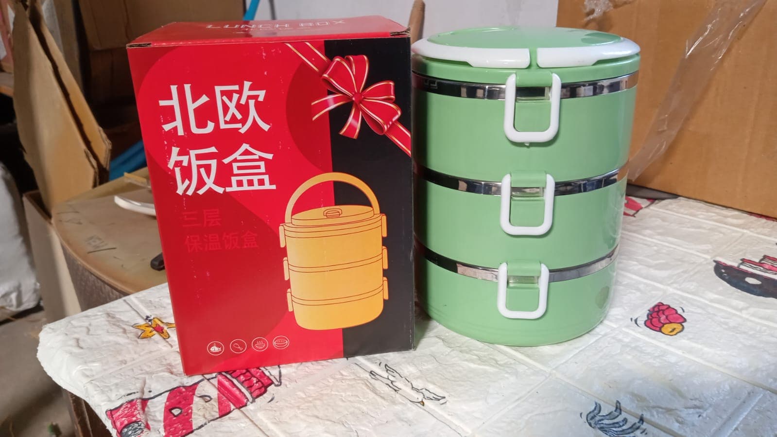 3 Layer Doraemon Lunch Box Tiffin High Quality Steel Lunch Box 3 Layer Tiffin For School  thumbnail 10