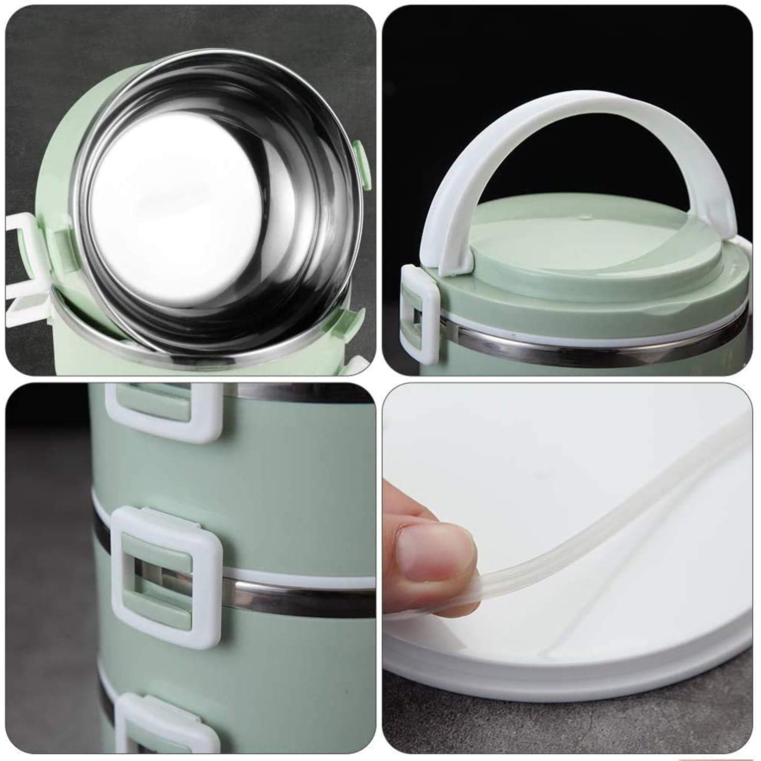 Multi Layer Stainless Steel Hot Lunch Box (2 Layer) thumbnail 6