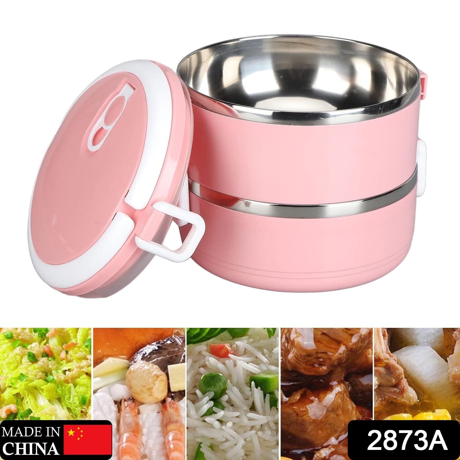 Doraemon 2Layer Lunch Box Steel High Quality 2 Layer Tiffin Box For Home  thumbnail 2