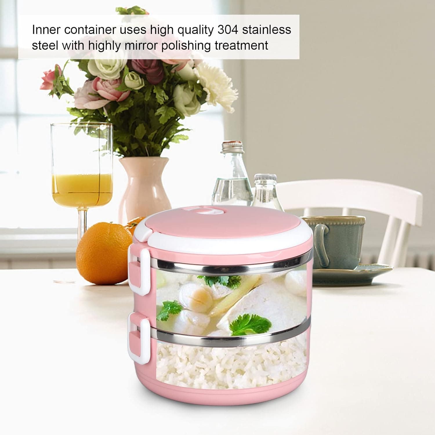 Doraemon 2Layer Lunch Box Steel High Quality 2 Layer Tiffin Box For Home  thumbnail 6