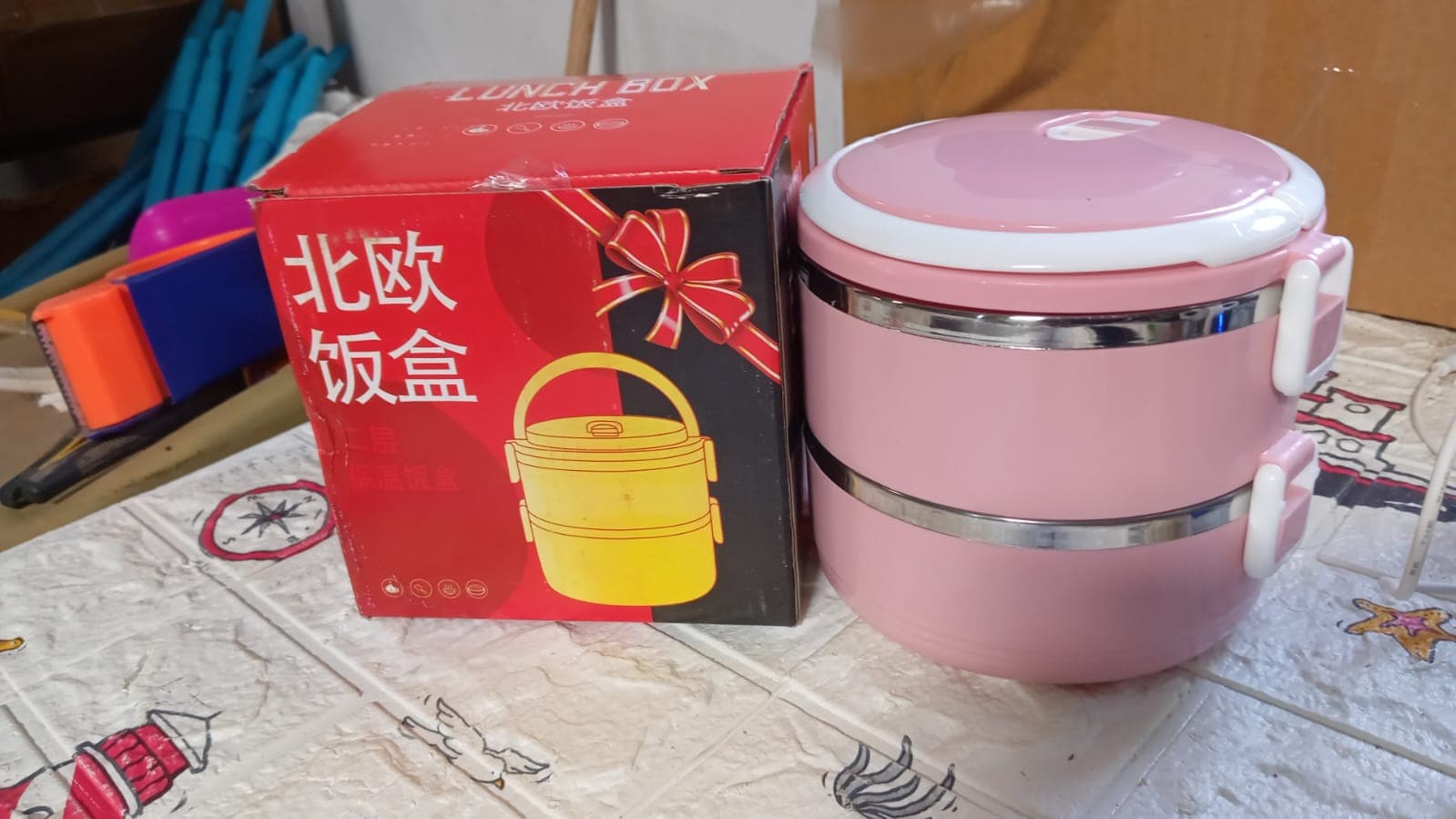 Doraemon 2Layer Lunch Box Steel High Quality 2 Layer Tiffin Box For Home  thumbnail 8