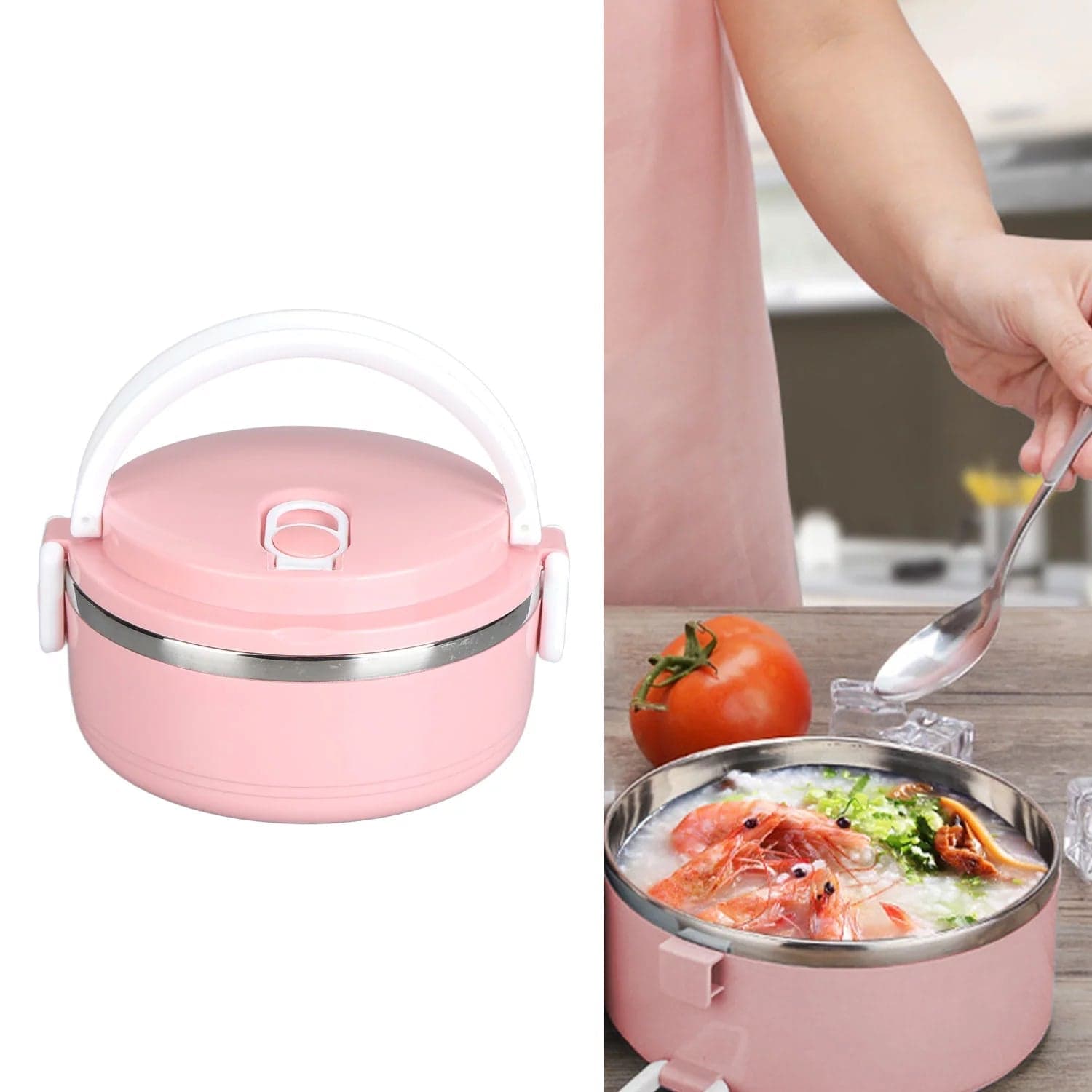 Multi Layer Stainless Steel Hot Lunch Box (1 Layer) thumbnail 2