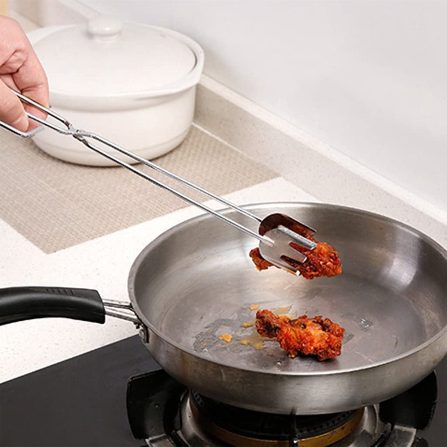 Multi functional Metal BBQ Clip Tongs Clamp for Garbage Charcoal Serving Tools thumbnail 3