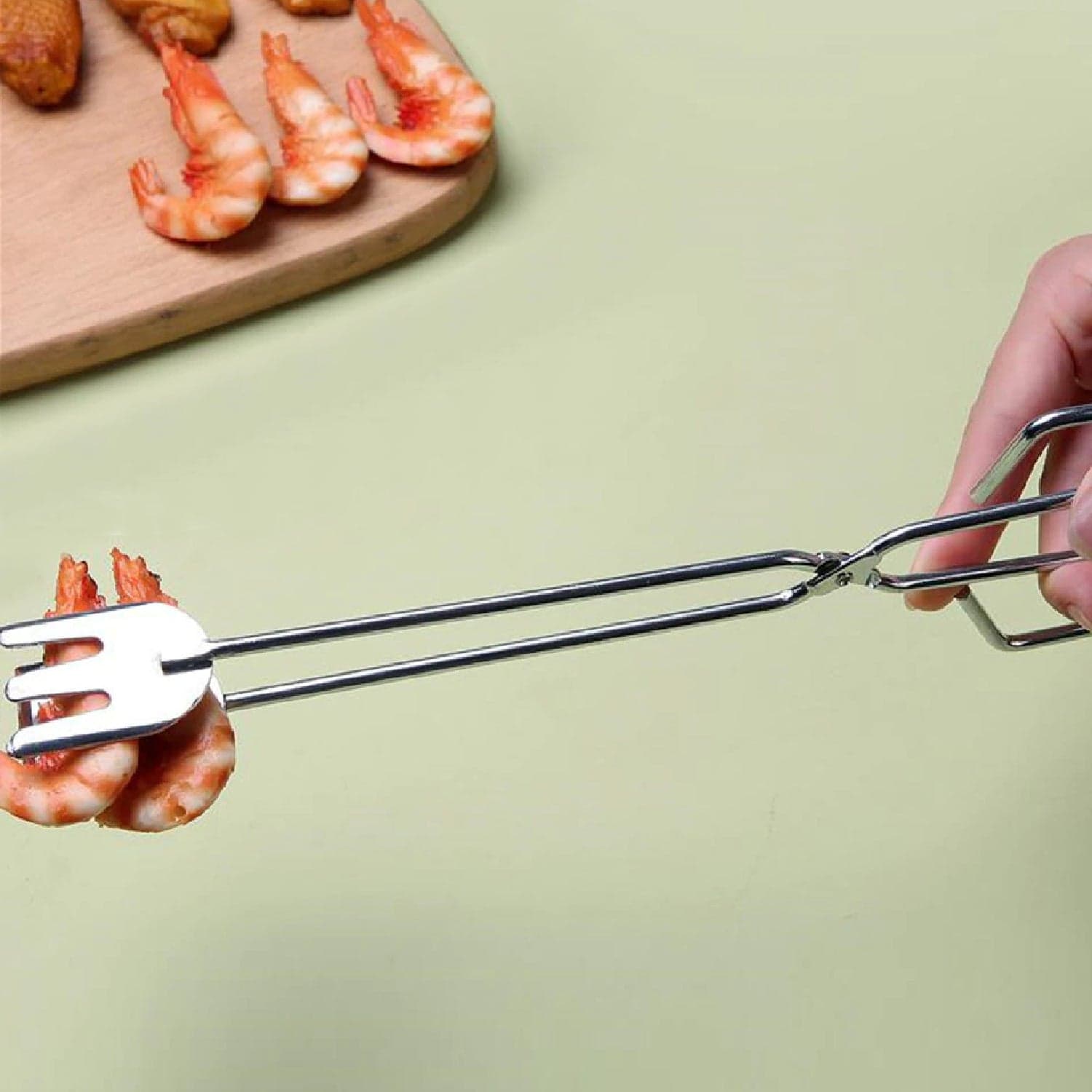 Multi functional Metal BBQ Clip Tongs Clamp for Garbage Charcoal Serving Tools thumbnail 7