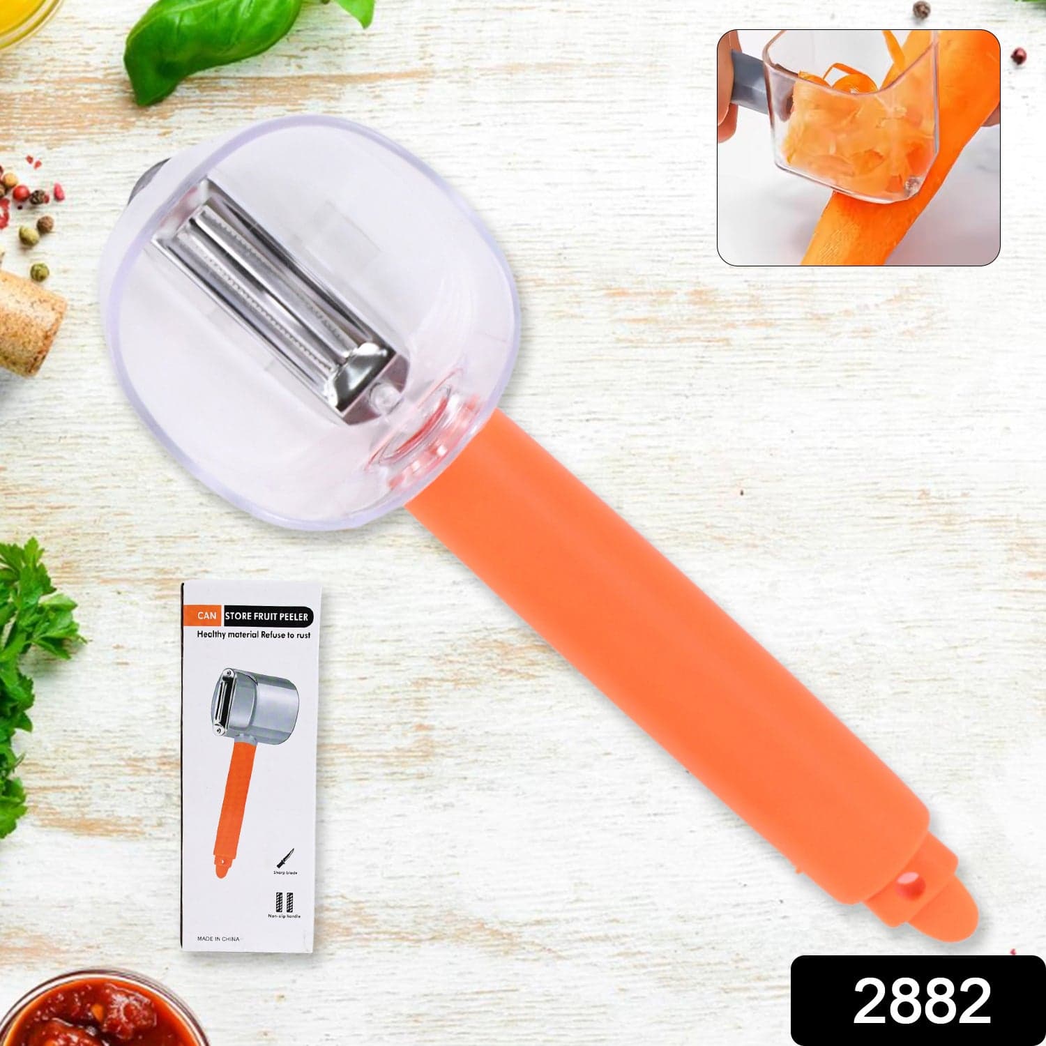 Home Kitchen Cooking Tools Peeler With Container Stainless Steel Carrot Cucumber Apple Super Fruit Vegetable Peeler thumbnail 2