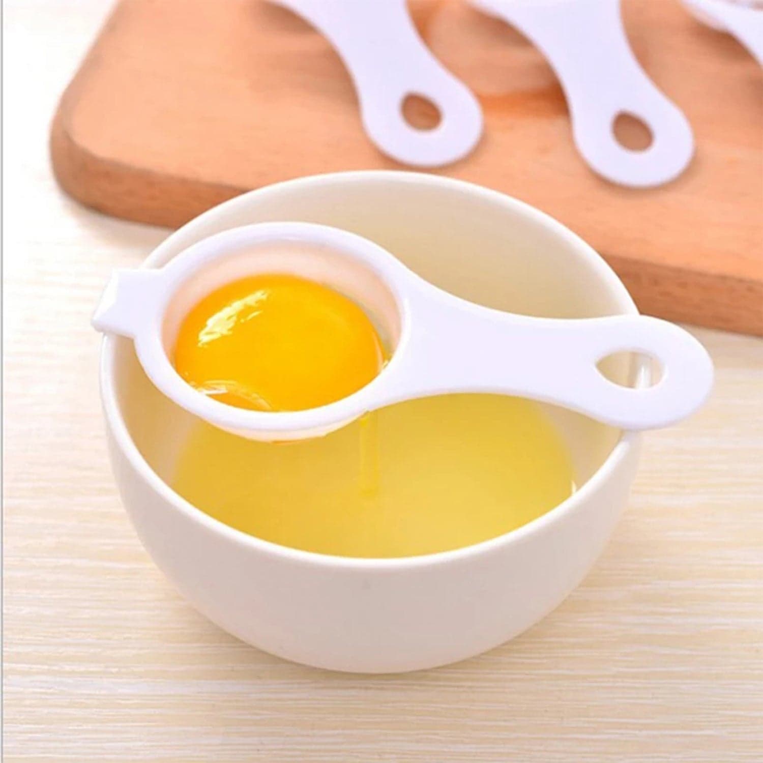 Egg Yolk Separator, Egg White Yolk Filter Separator, Egg Strainer Spoon Filter Egg Divider thumbnail 4