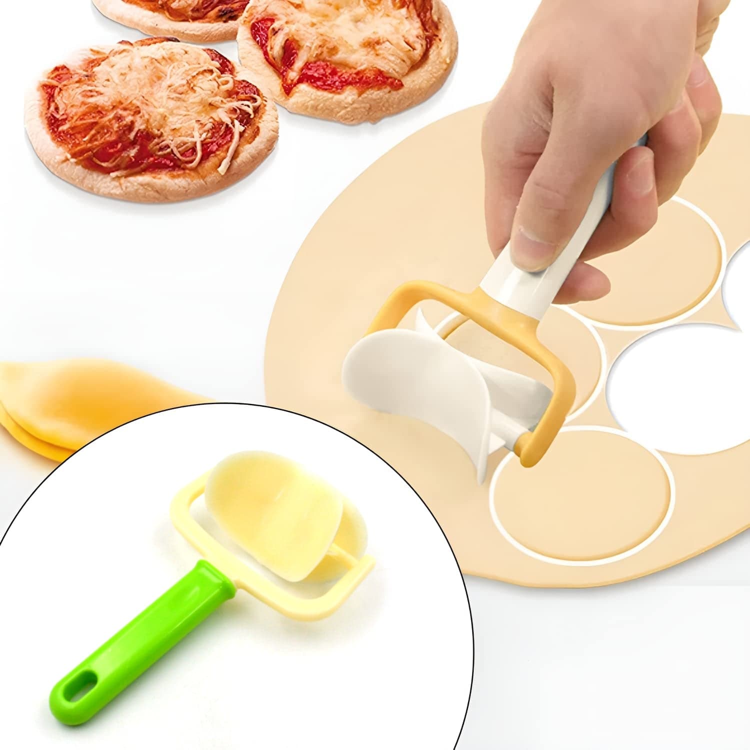 Plastic Cake Ball Cutter - Round Roll Forming Mold for Baking & Puri Making (1pc) thumbnail 1